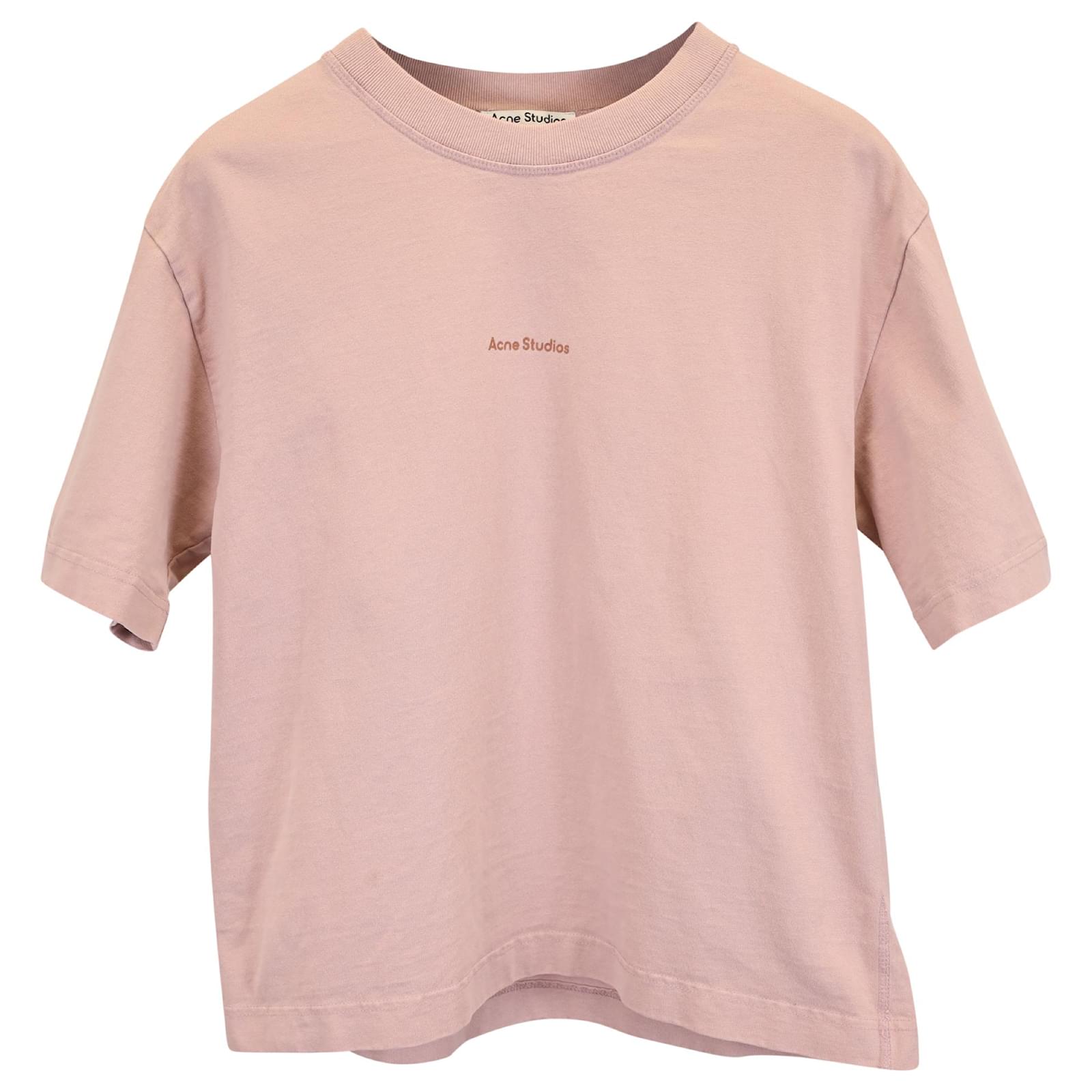 Acne Studios Logo T-Shirt in Pink Cotton ref.1424407 - Joli
