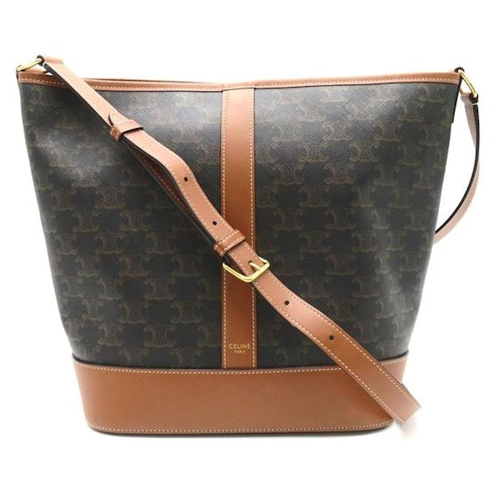 Céline Celine Medium Bucket Bag Canvas Shoulder Bag