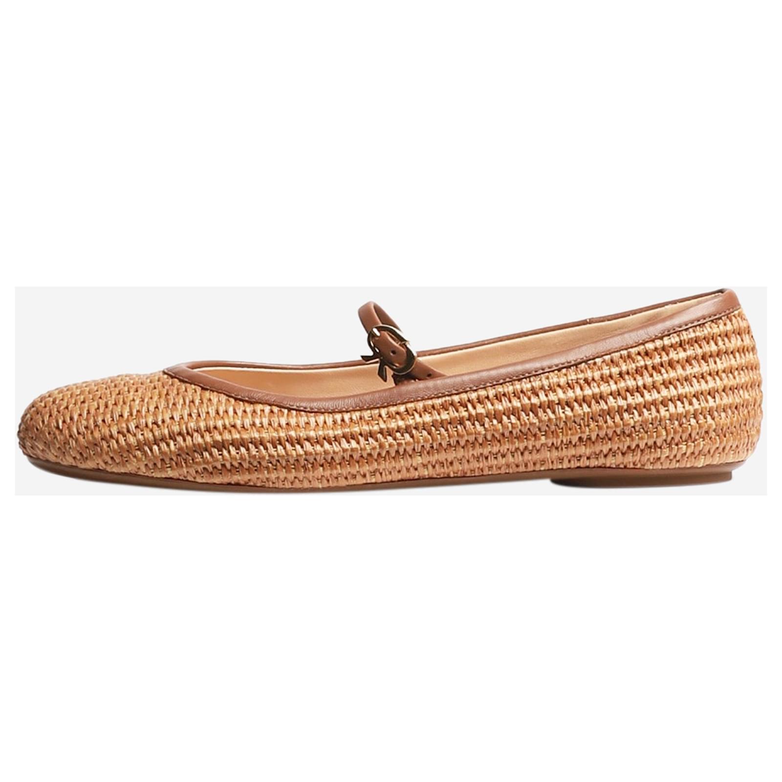 フラットシューズ GIANVITO ROSSI Woman Ballet flats Brown G2222305GOMCM DALLP GIANVITO ROSSI：バレリーナ＆フラットシューズ レディース