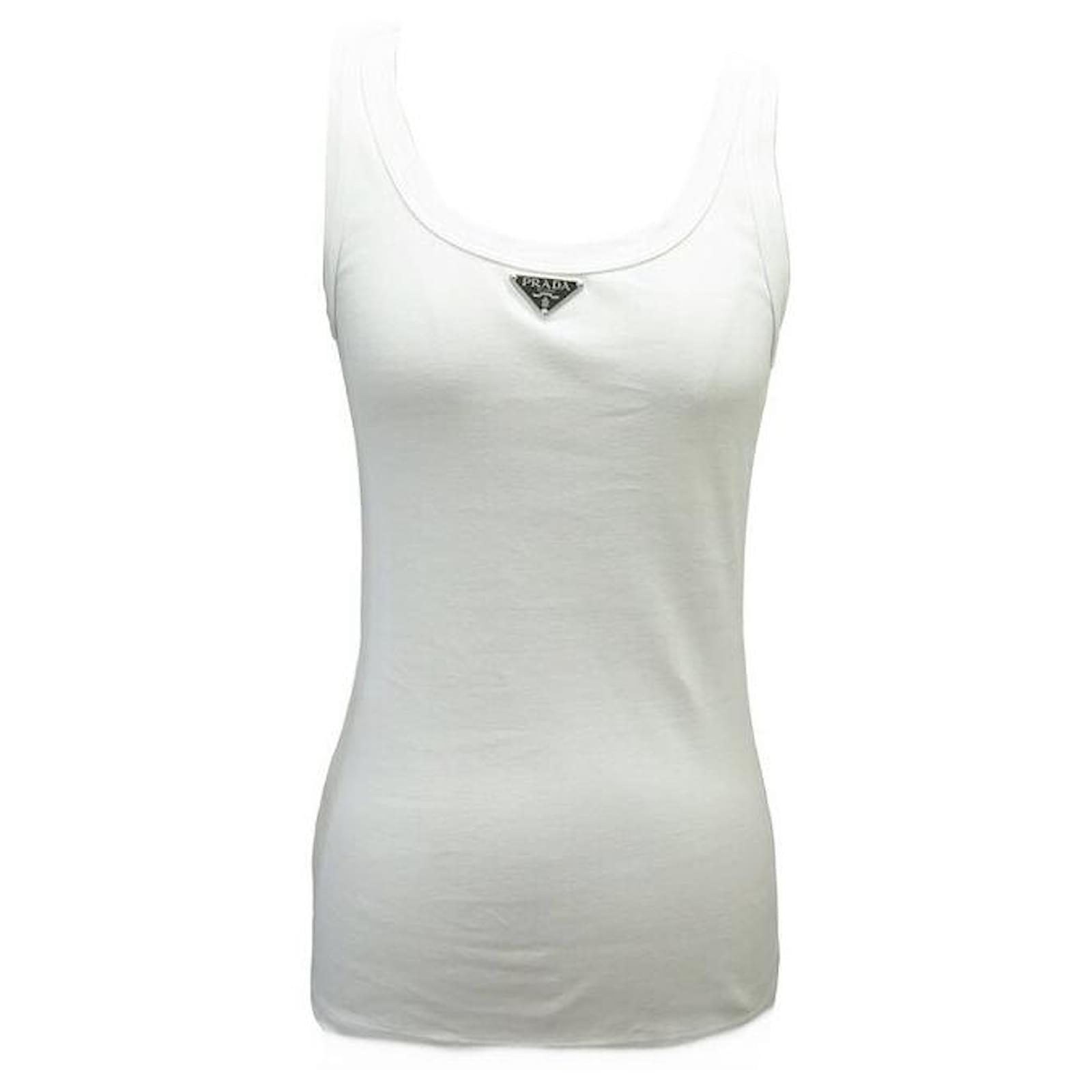 PRADA ホワイト タンクトップ　36 PRADA ホワイト タンクトップ 36 PRADA - prada タンクトップ 36