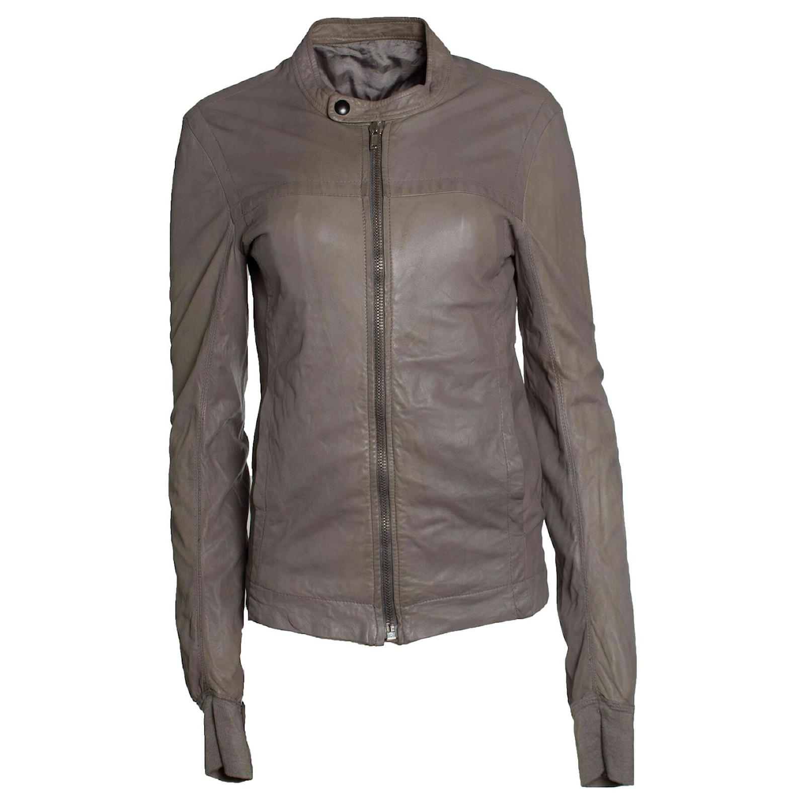 Rick Owens Olmar & Mirta dust silk & leather single button