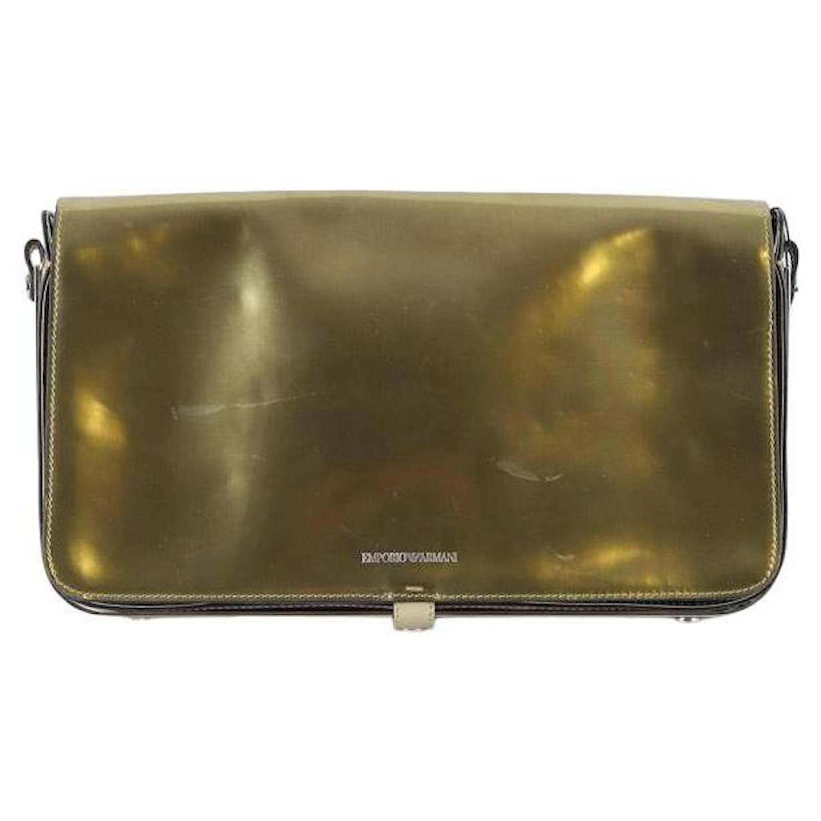 Armani Leather pouch Golden Joli Closet