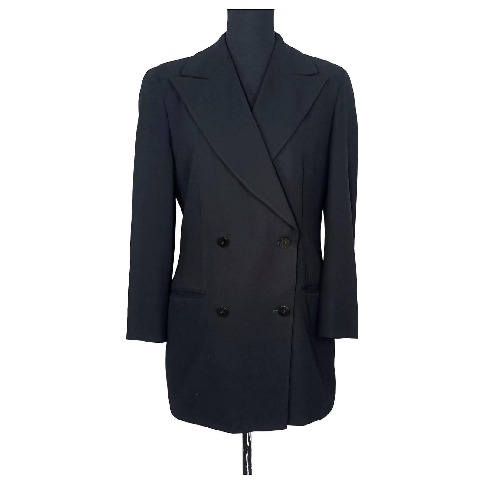 Giorgio Armani Armani vintage 90s black double-breasted jacket 
