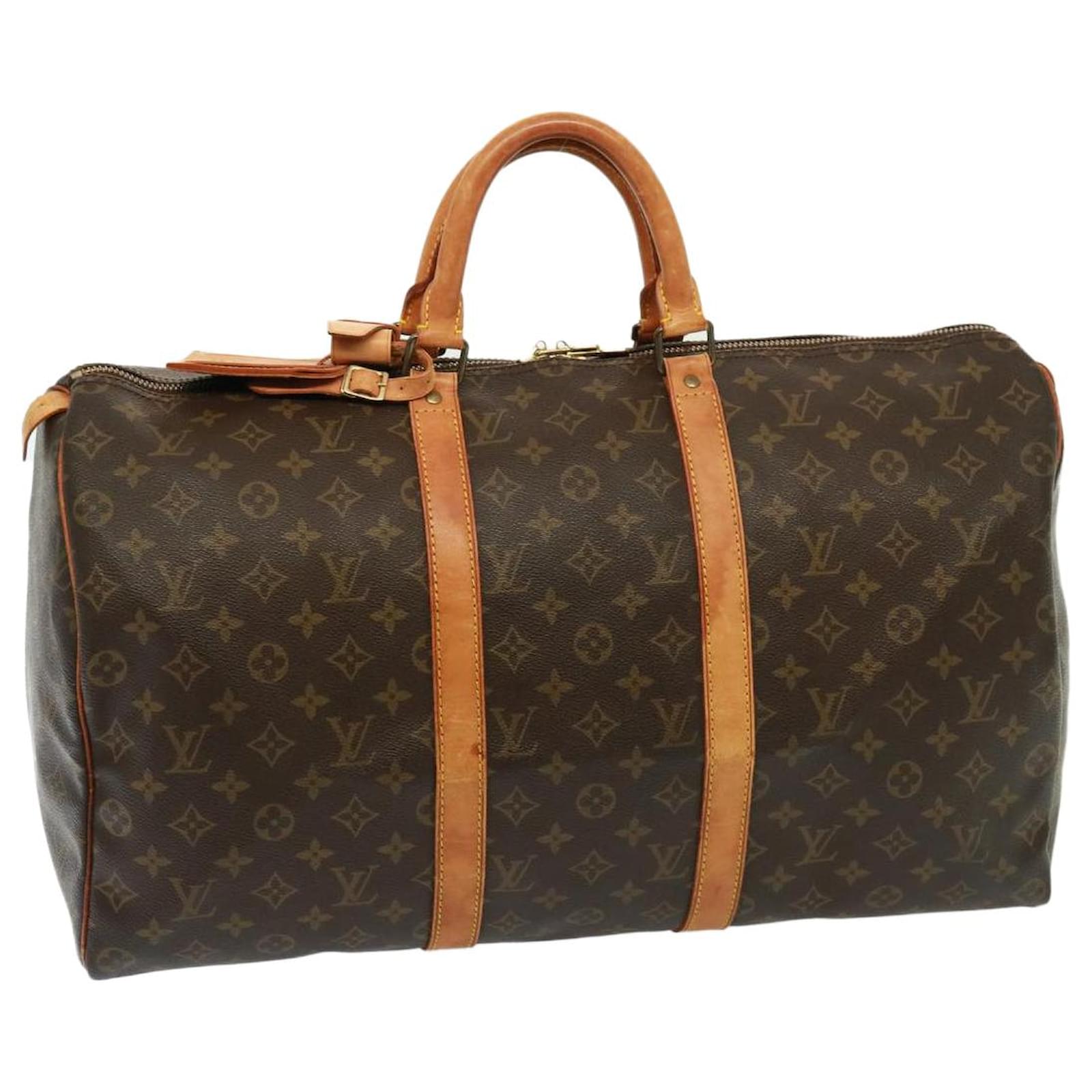 LOUIS VUITTON Monogram Keepall 50 Boston Bag M41426 LV Auth 78437 