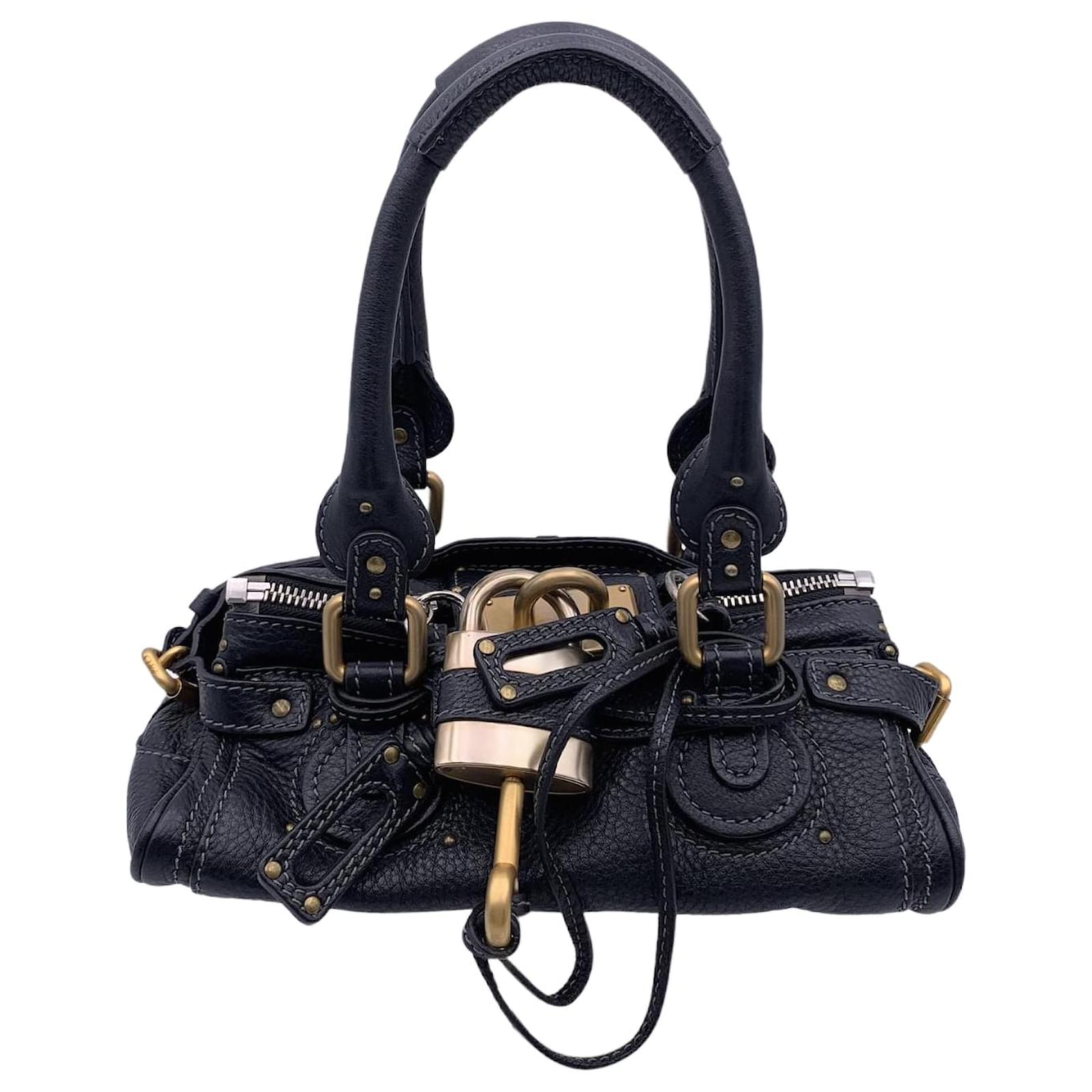Chloé Black Leather Small Paddington Tote Bag Satchel