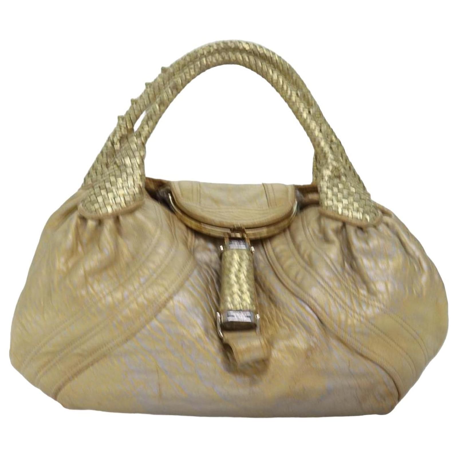 Fendi Spy Golden Leder ref.1431038 Joli Closet