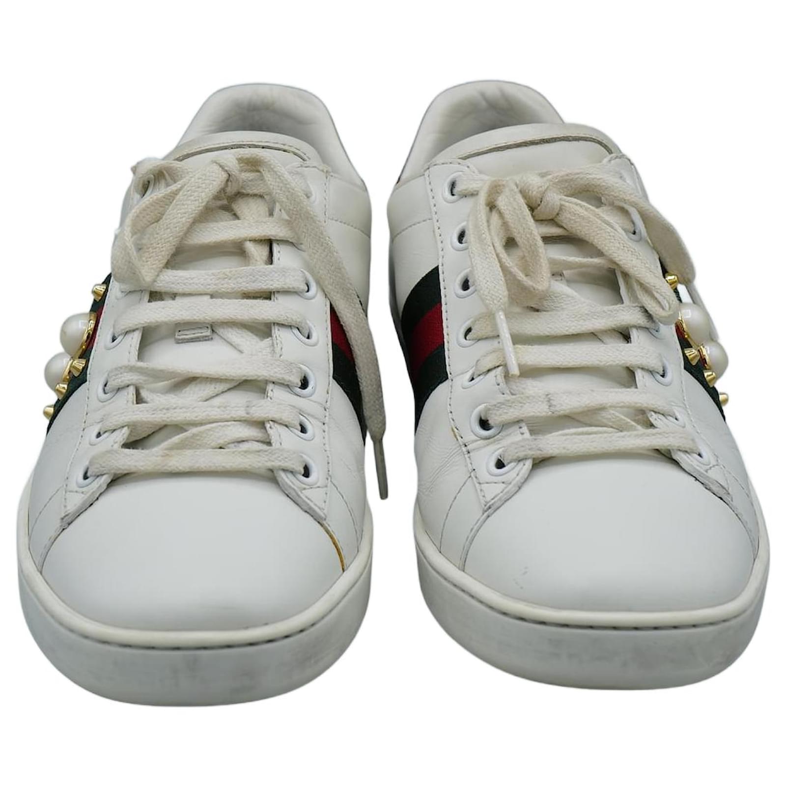 Gucci Deportivas Blancas ACE White Leather ref.1431944