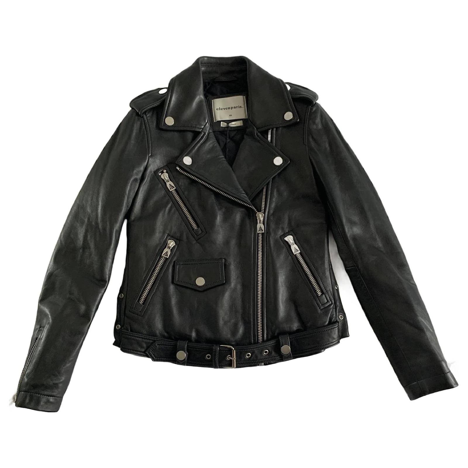 Eleven Paris Vestes Cuir Noir Joli Closet