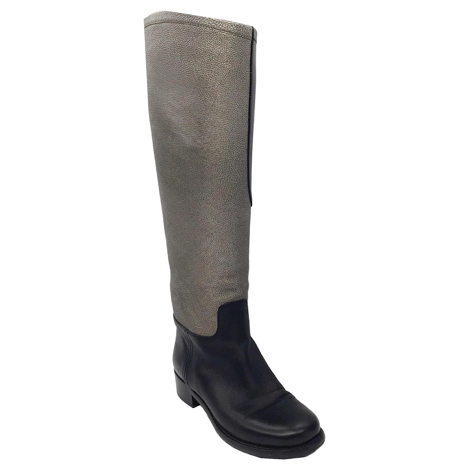 Chanel metallic boots deals