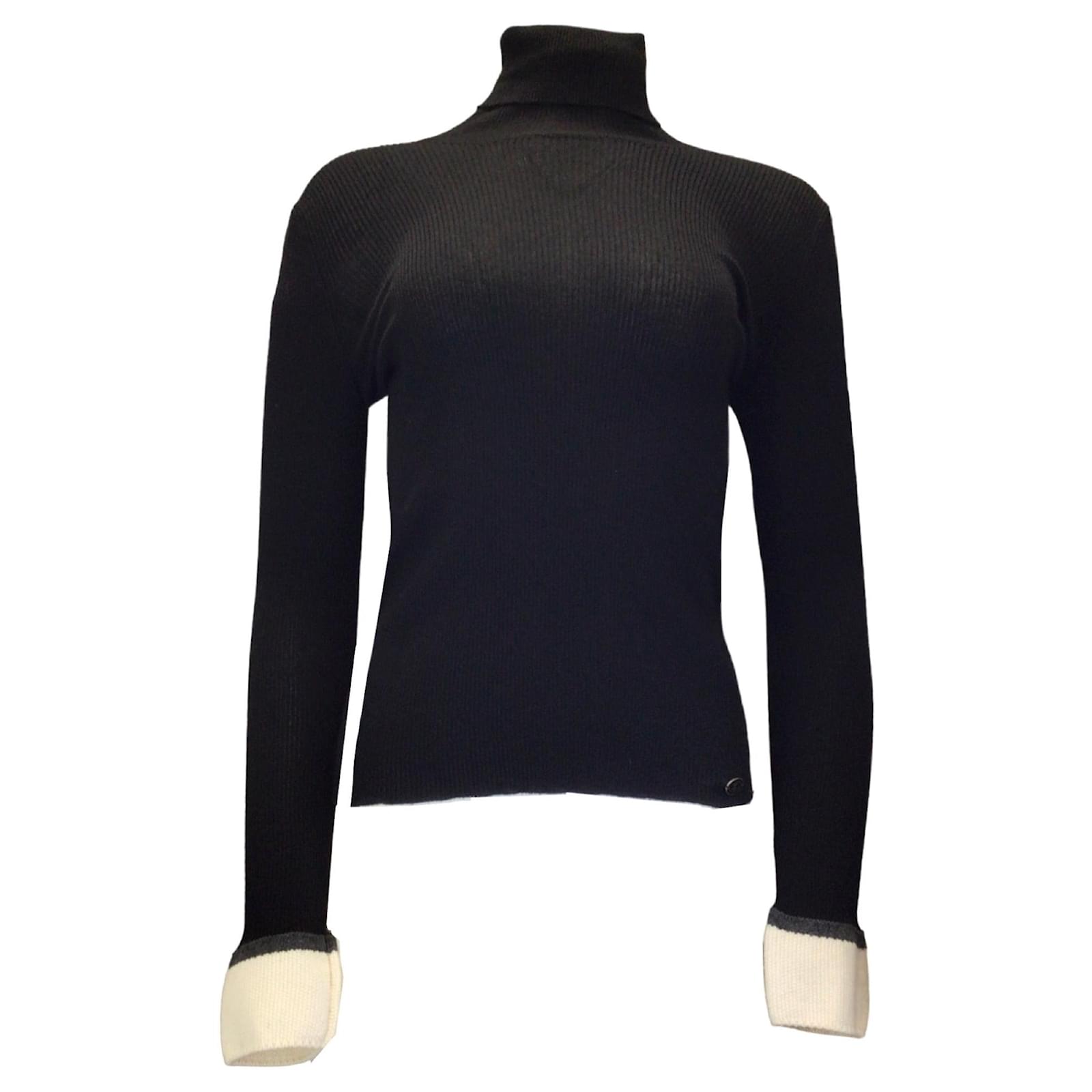 Chanel black turtleneck hotsell