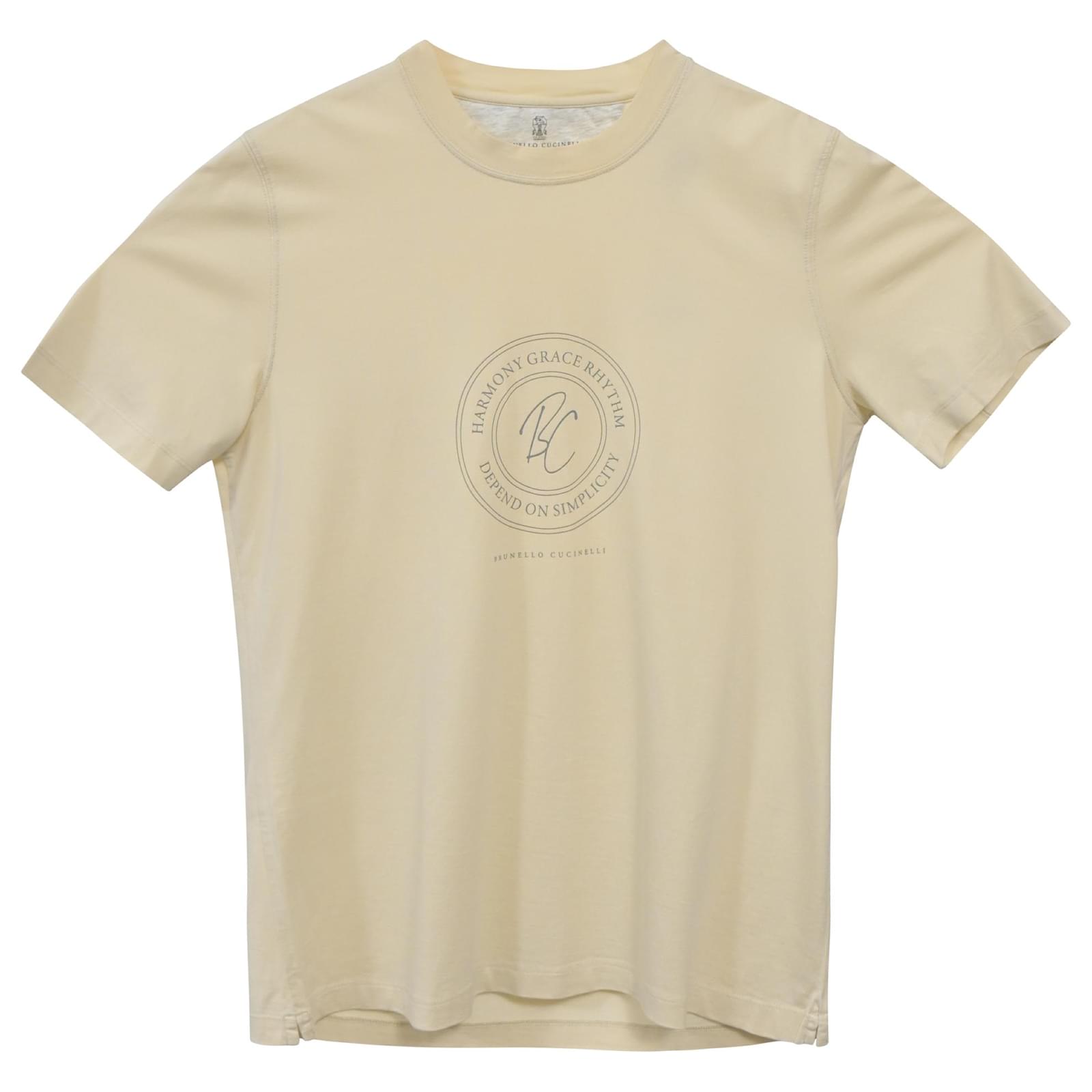Tシャツ・カットソー BRUNELLO CUCINELLI Woman T-Shirt Beige MPT18BD200 C8539 Brunello Cucinelli 'Harmony, Grace, Rhythm' T-Shirt in Light