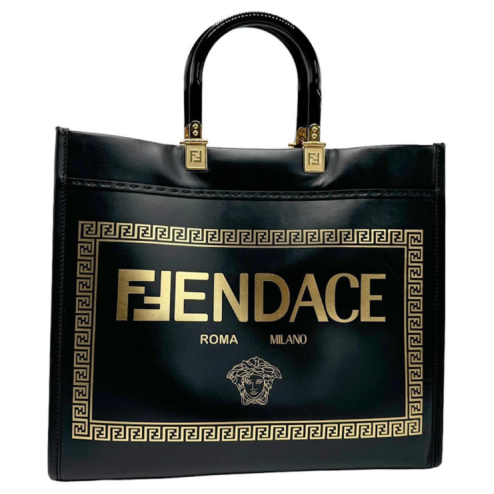 Fendi Fendi face Black Leather ref.1434557 Joli Closet