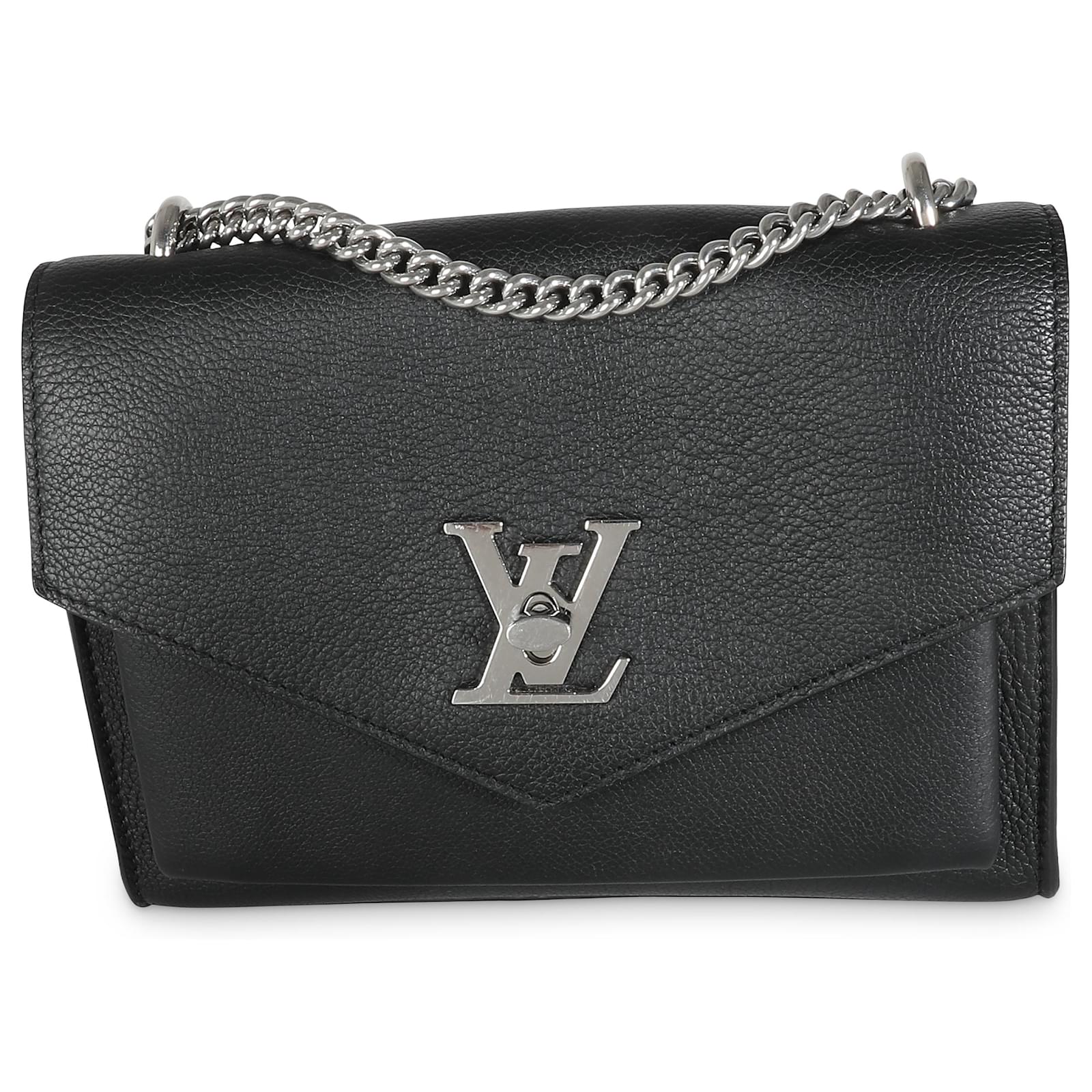 Louis Vuitton Mylockme Chain Tasche aus schwarzem Kalbsleder ref 