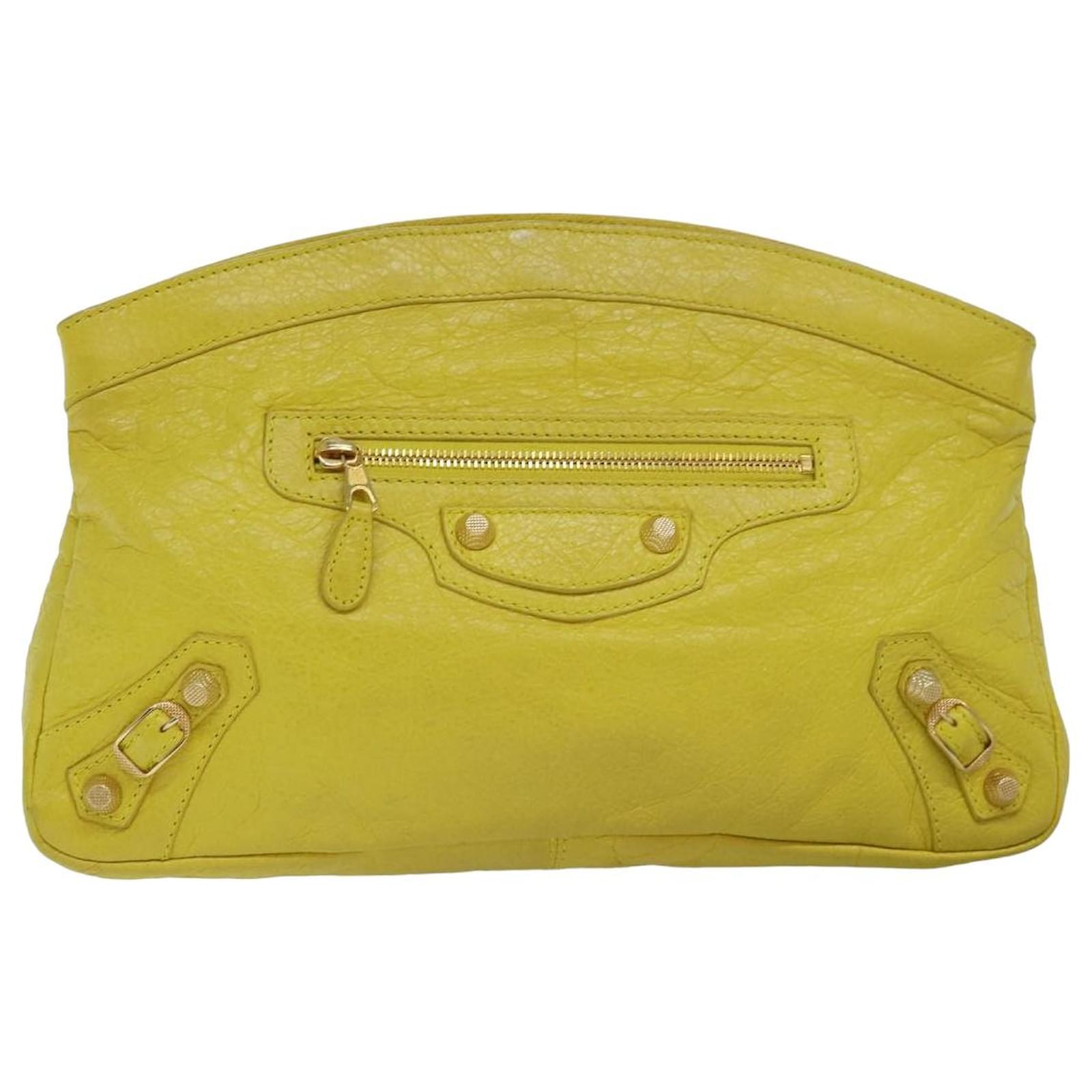 Balenciaga City Yellow Leather ref.1435304 Joli Closet