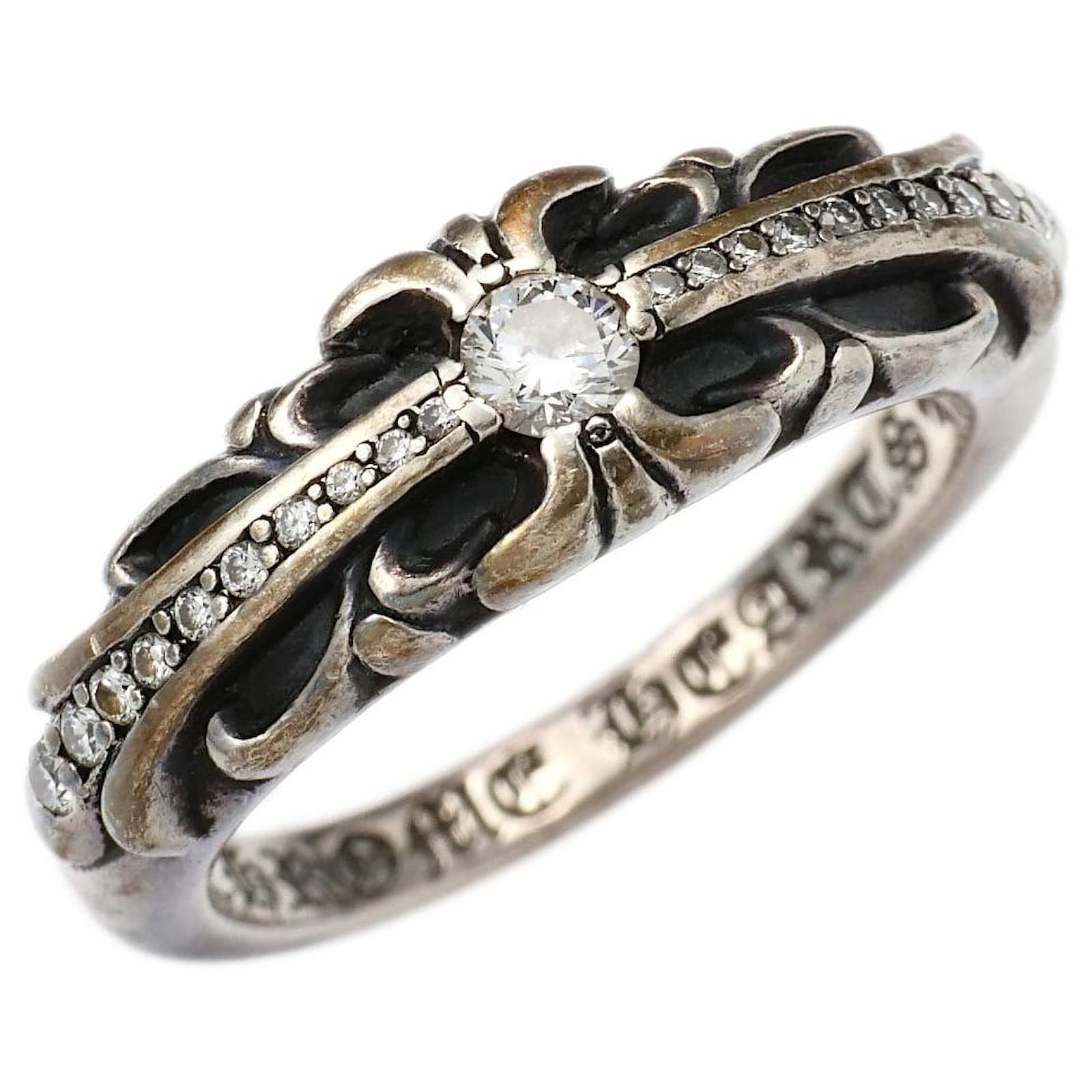 アクセサリー chrome hearts baby dnouble floral ring BABY DOUBLE FLORAL CROSS RING - Chrome World JP