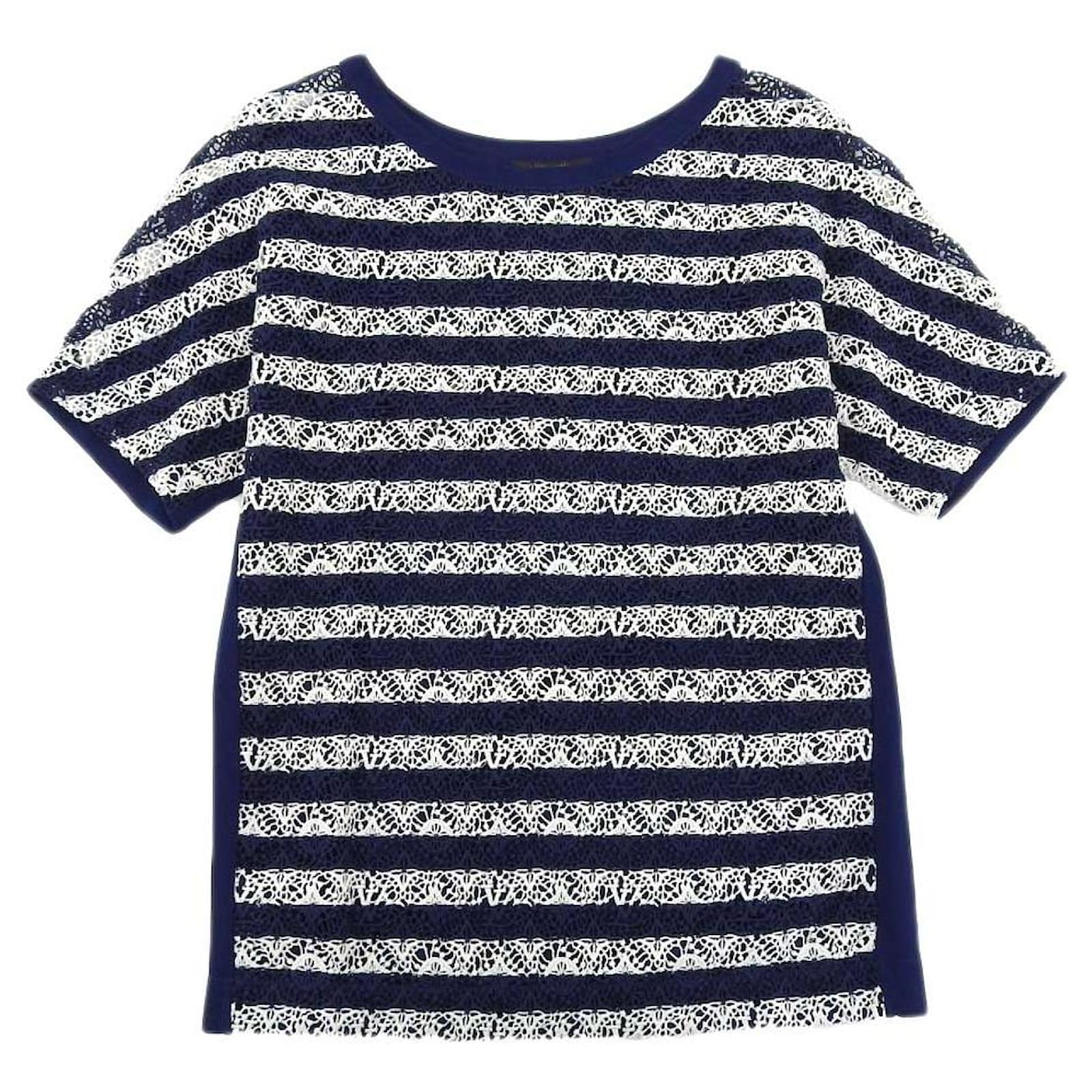 Louis Vuitton Monogram Border T-Shirt XS Blue Cotton ref.1437140 - Joli  Closet