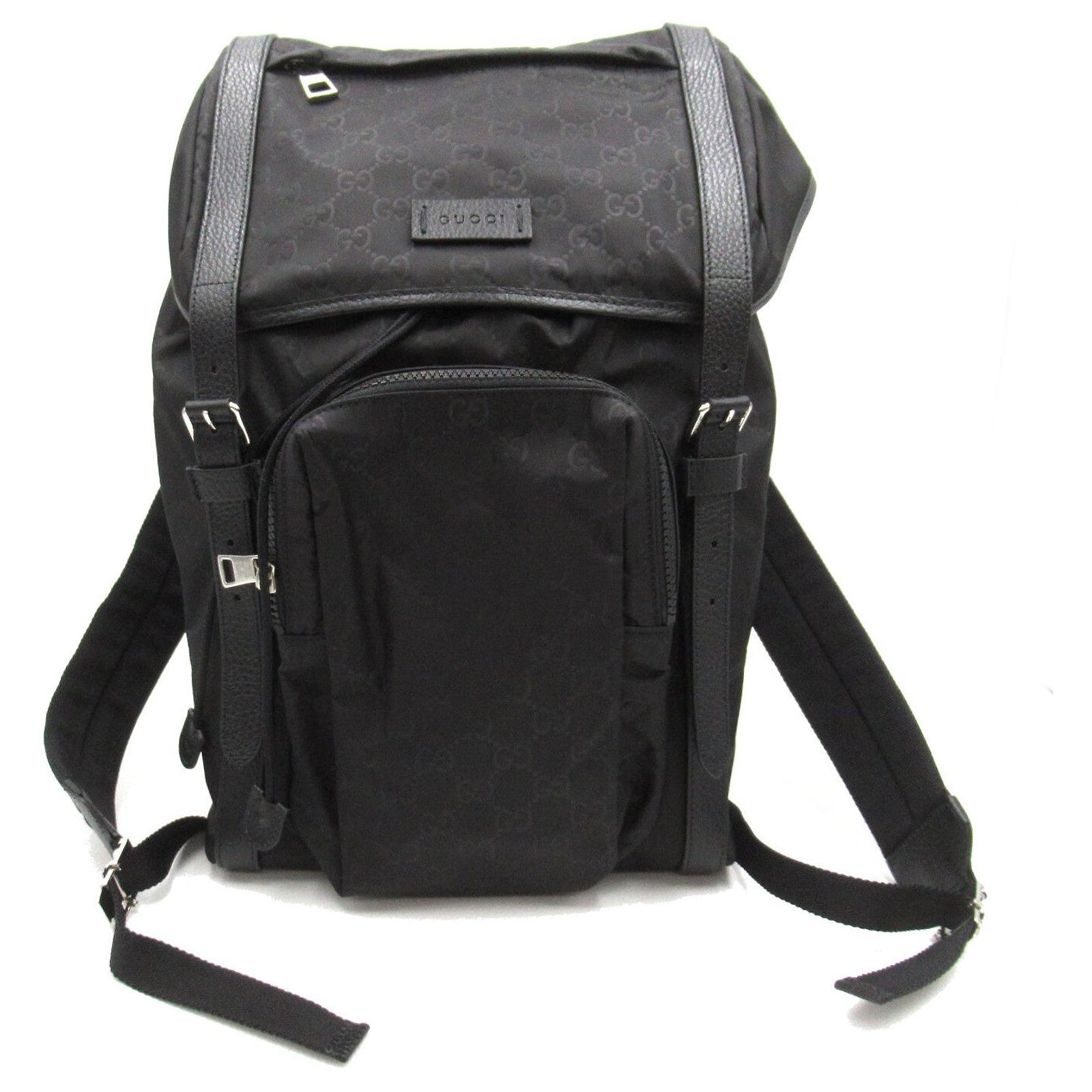 GUCCI GG 510336 Black Nylon Leather - Backpack Pre-owned Gucci GG nylon backpack/daypack, 510336, women main image 3