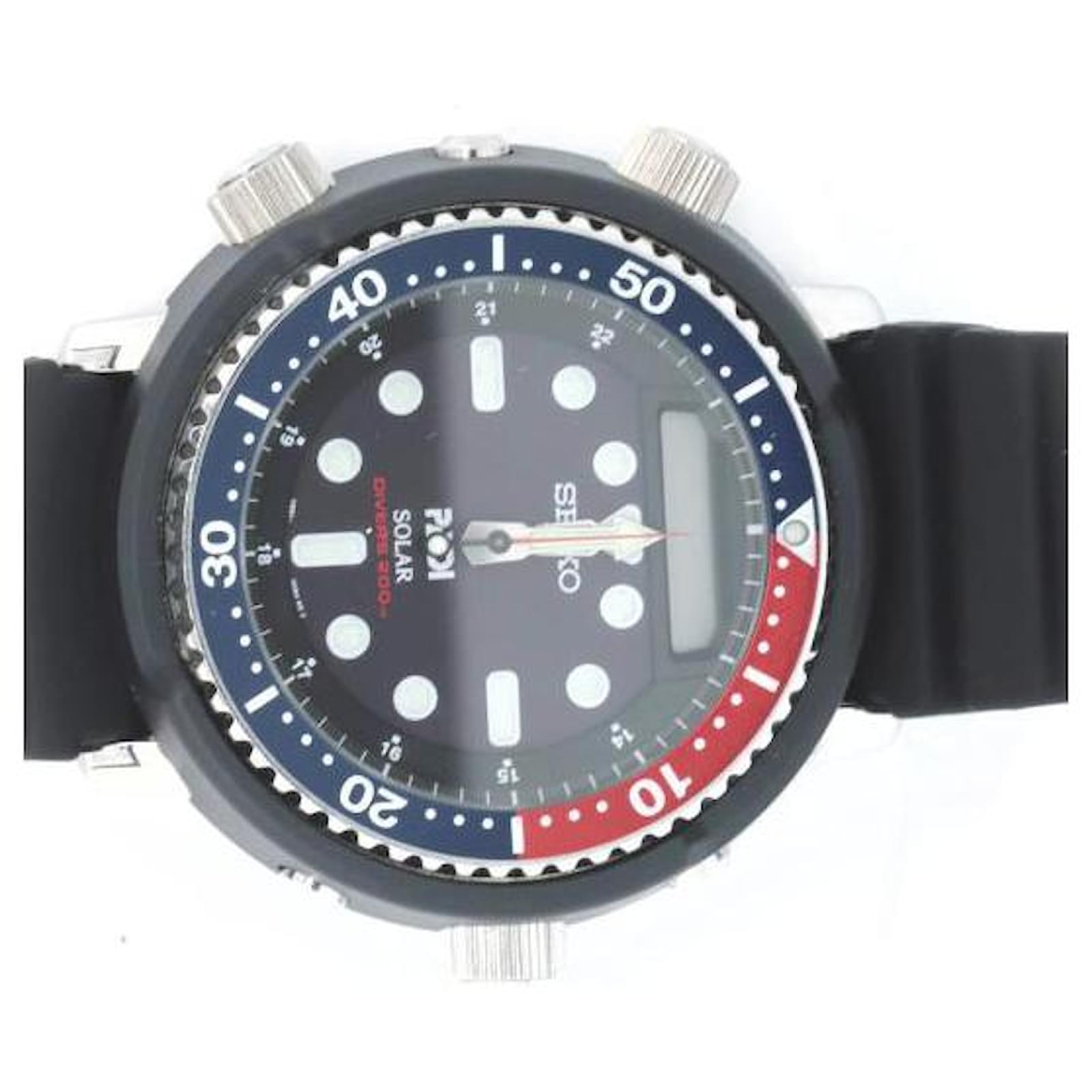 Autre Marque Seiko Seiko Prospex PADI Modell SBEQ003 Herrenarmbanduhr aus schwarzem Edelstahl Harz SBEQ003 H851 00A0 in hervorragendem Zustand ref.1437890 Joli Closet