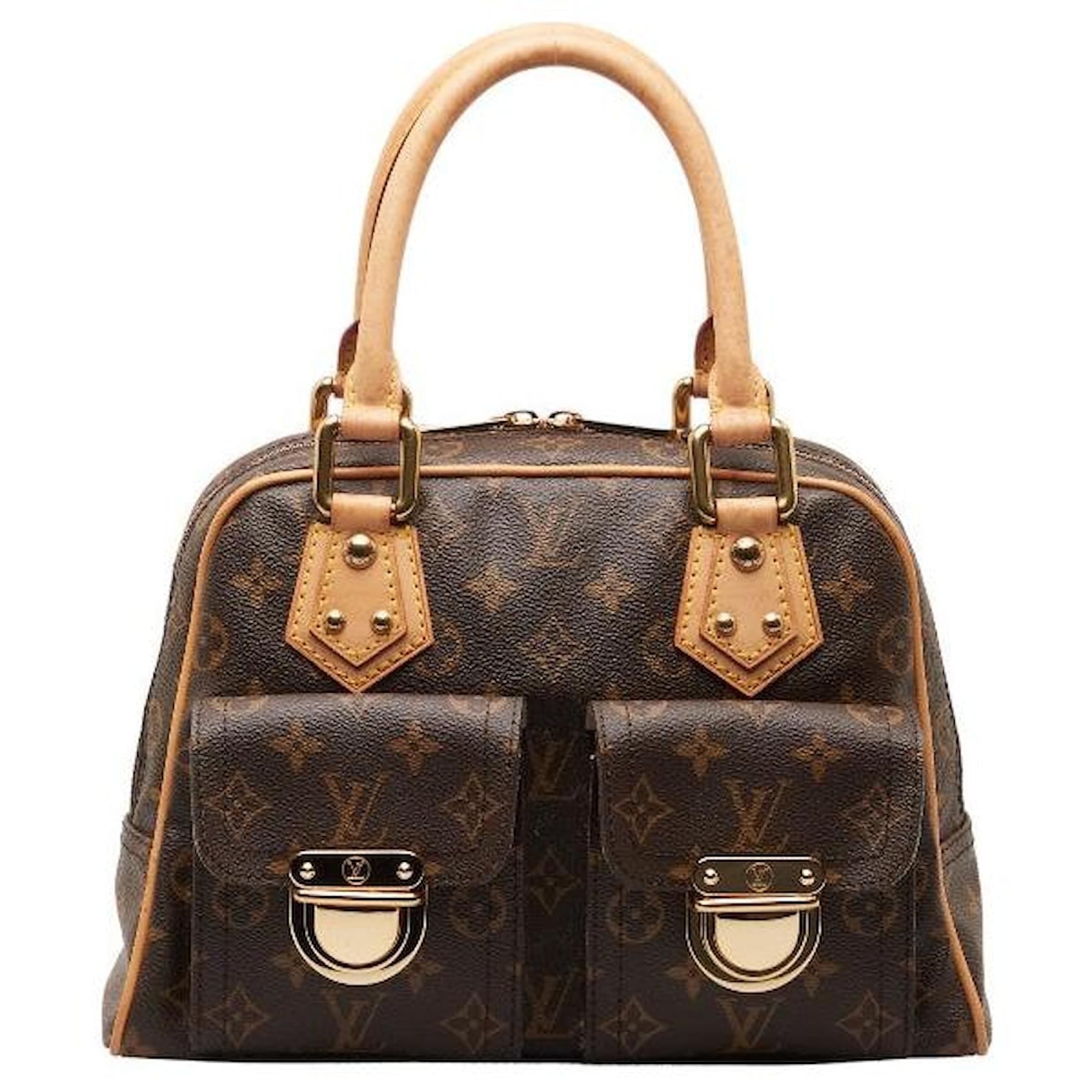 Louis Vuitton Monogram Manhattan PM Handbag M40026 PVC Leather in 