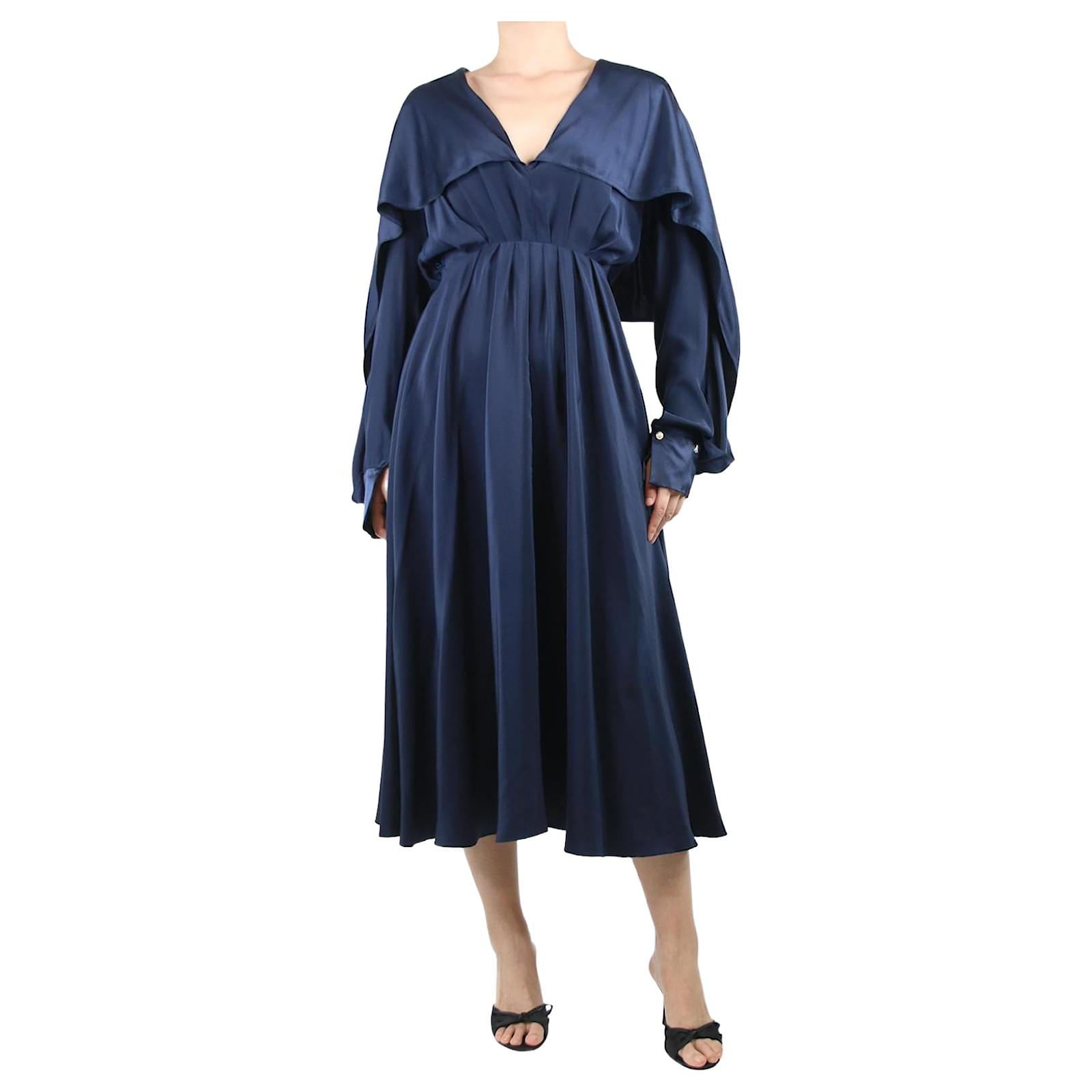 Roksanda Blue silk caped midi dress - size UK 8 ref.JC1439530 (Sold) - Joli  Closet