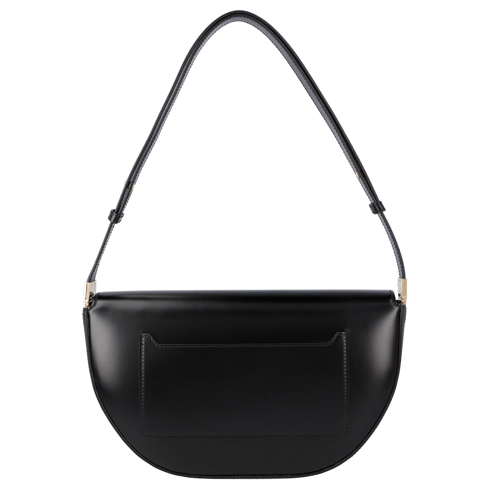 【BURBERRY】OLYMPIA BAG MEDIUM Burberry medium Olympia bag Black Leather Pony-style