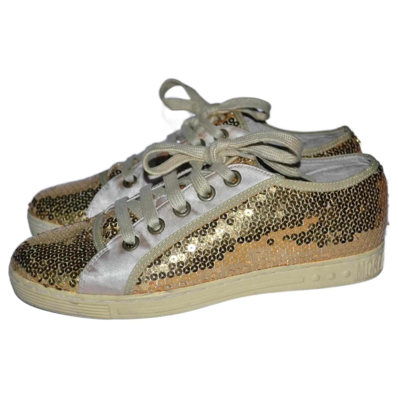 Shoes Turnschuhe Gold Glitter Liu Jo Turnschuhe Platform Sneakers