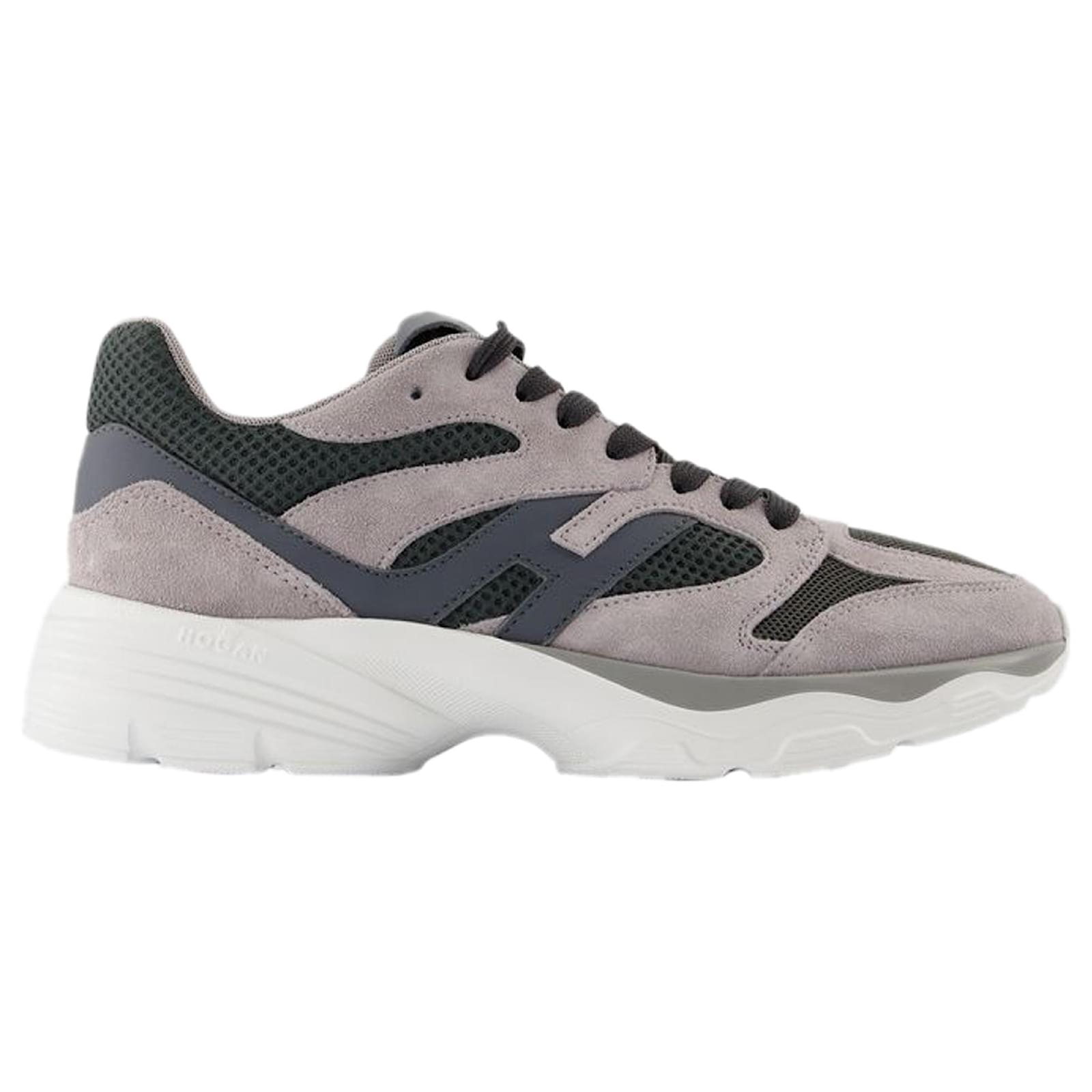 【関税込み】Allacc Sneakers - Hogan - Leather - Grey Allacc Sneakers - Hogan - Leather - Grey Pony-style calfskin