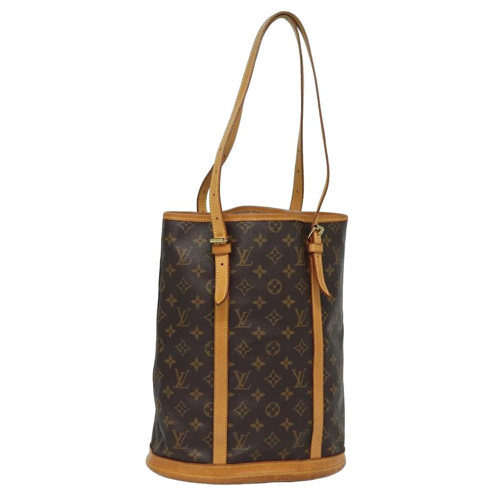 LOUIS VUITTON Monogram Bucket GM Schultertasche M42236 LV Auth 