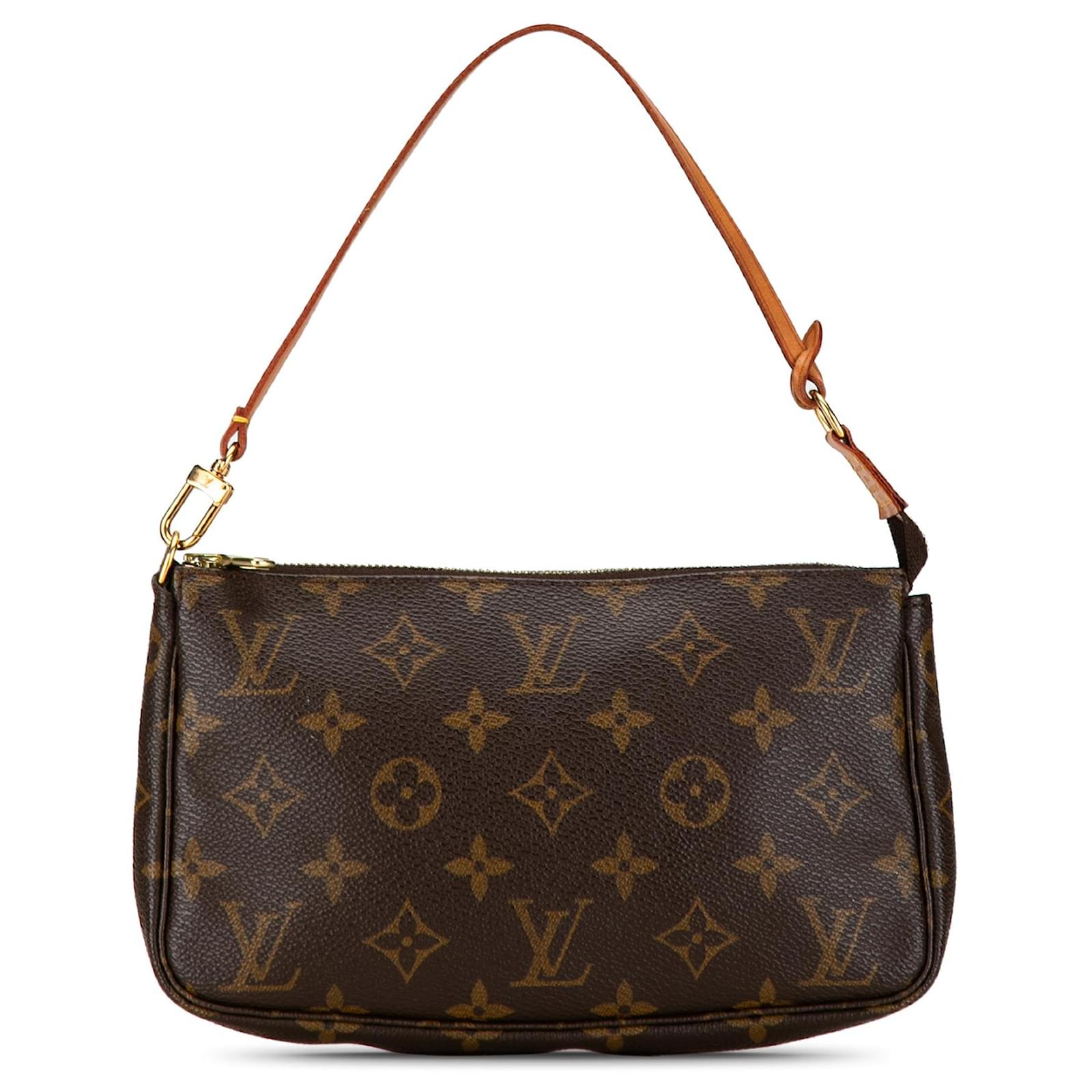 Braune Louis Vuitton Monogram Pochette Accessoires Umhängetasche 