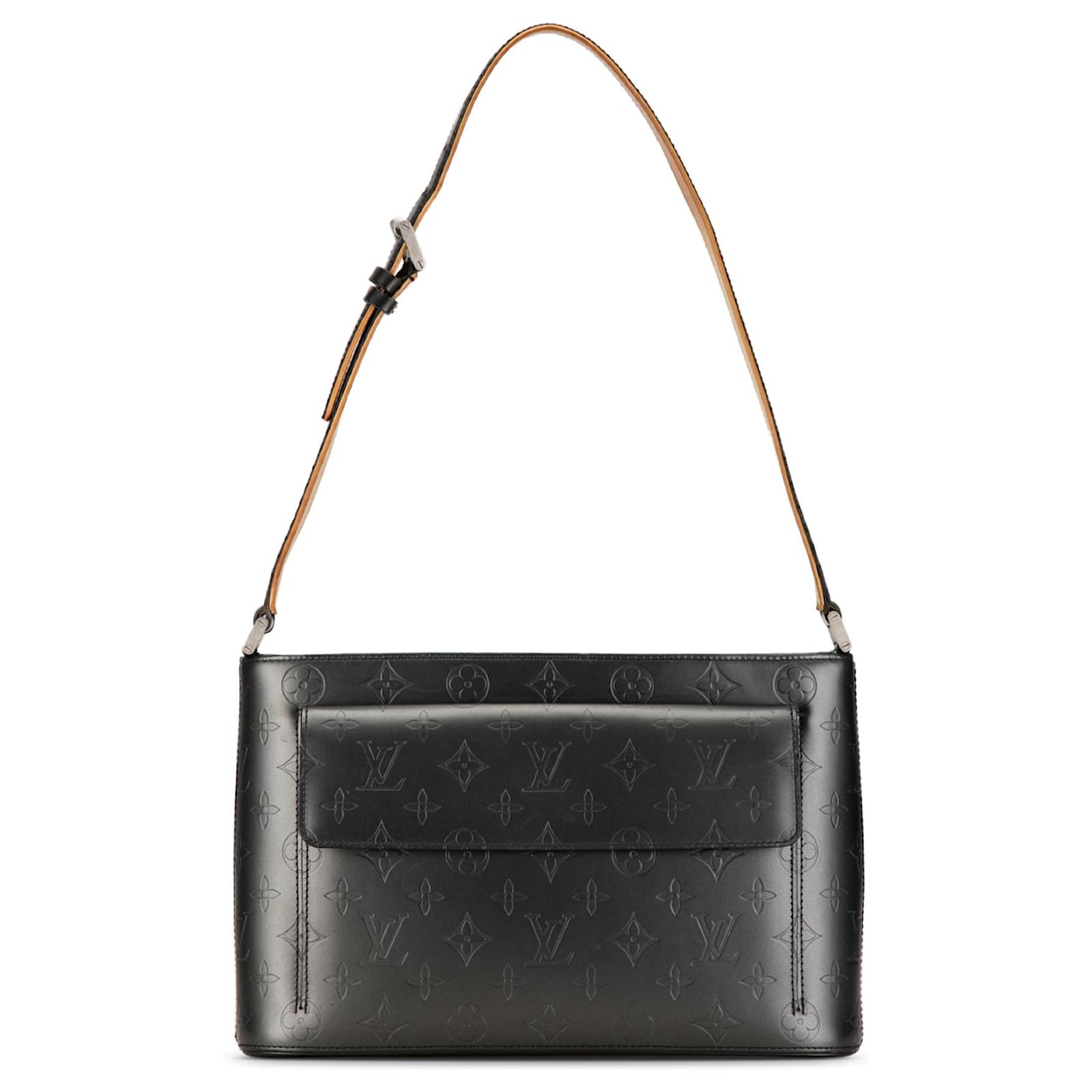 Graue Louis Vuitton Monogram Mat Alston Schultertasche Leder ref 