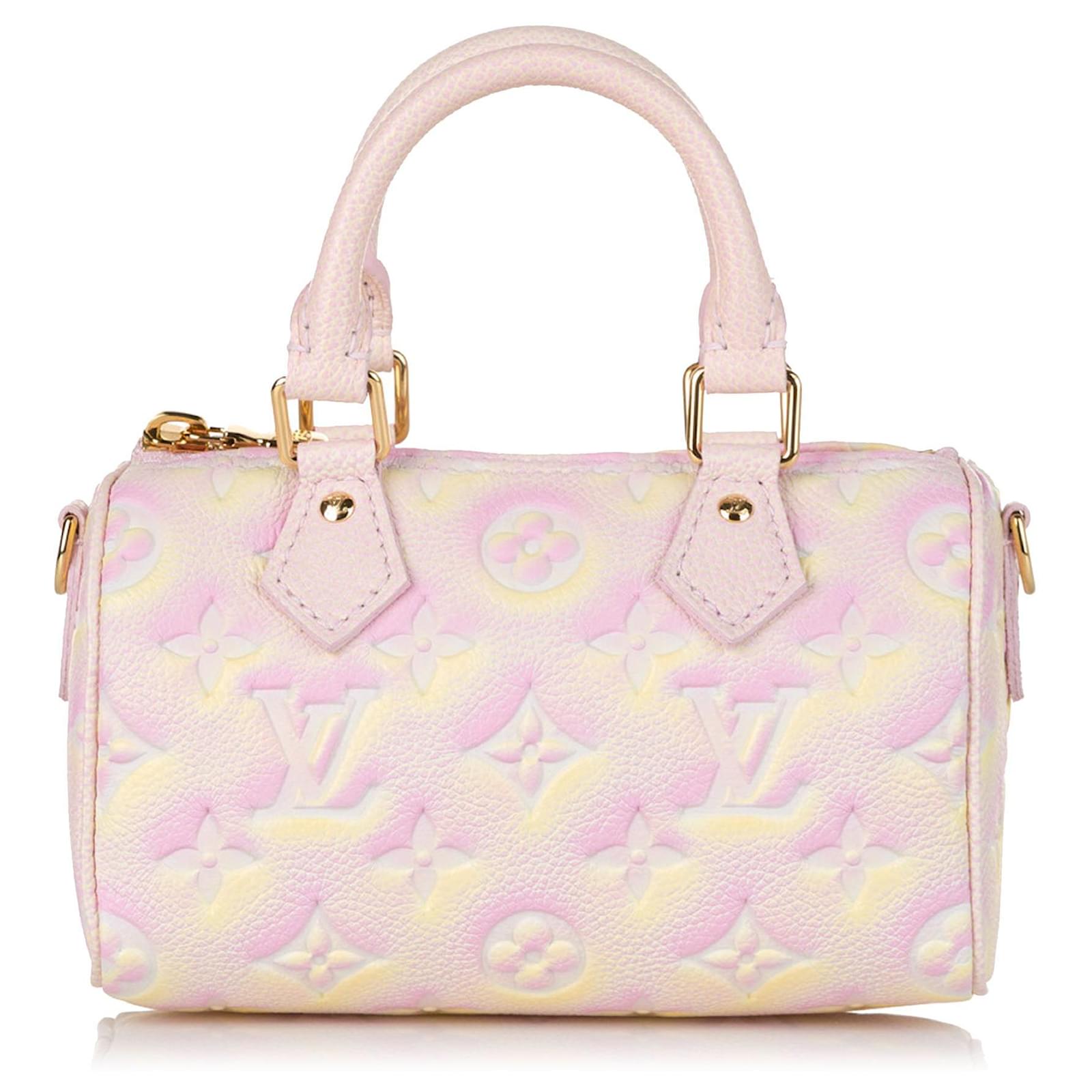 【コンパクトフェミニン/ピンク】Louis Vuittonナノスピーディー Louis Vuitton Nano Speedy Mochi Pink in Calfskin Leather