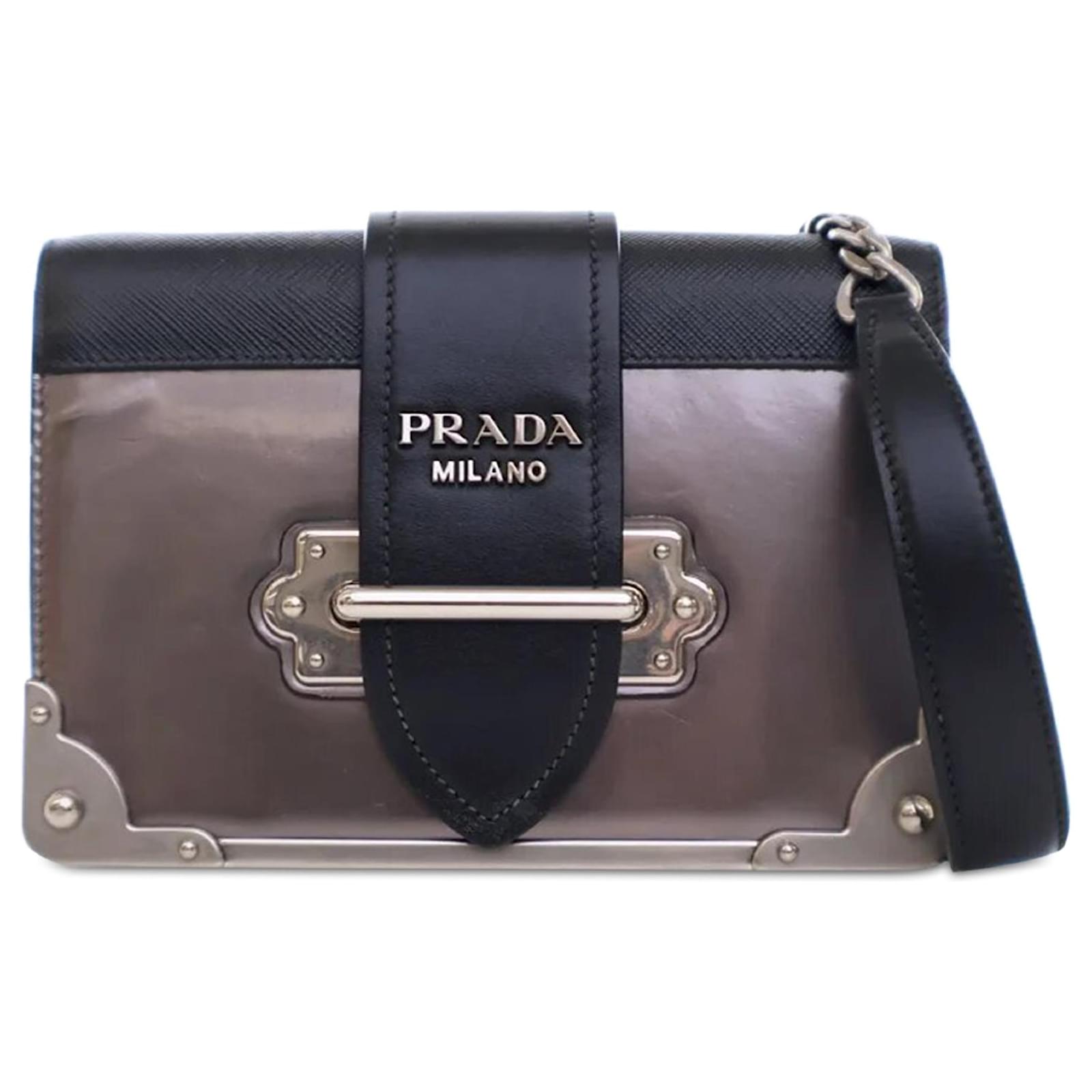 Prada cahier leather shoulder bag hotsell