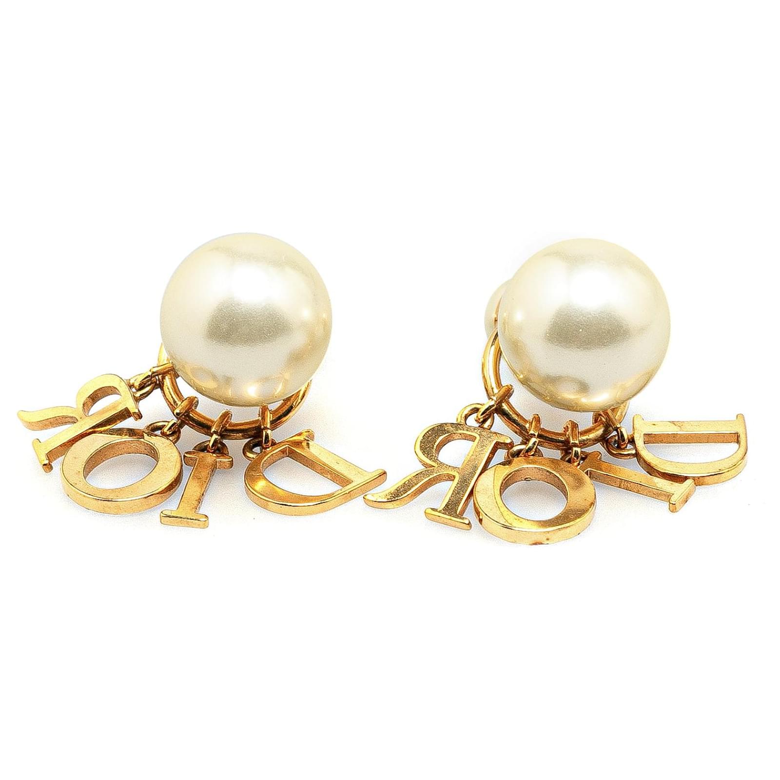 Pearl back earrings dior deals