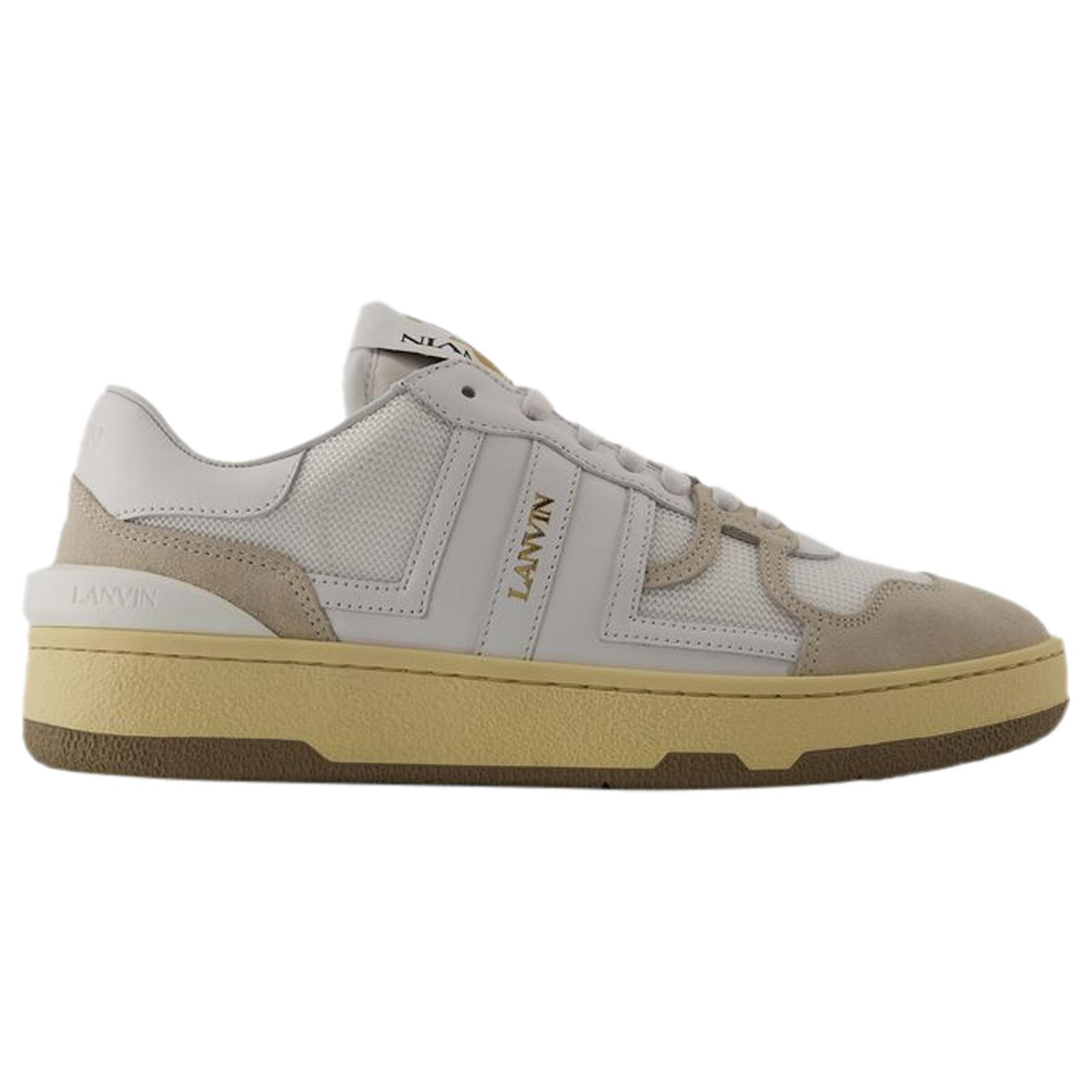 Lanvin calfskin Tennis shoe Lanvin - Dark Gray Grained Leather Cap-Toe Sneaker main image 3