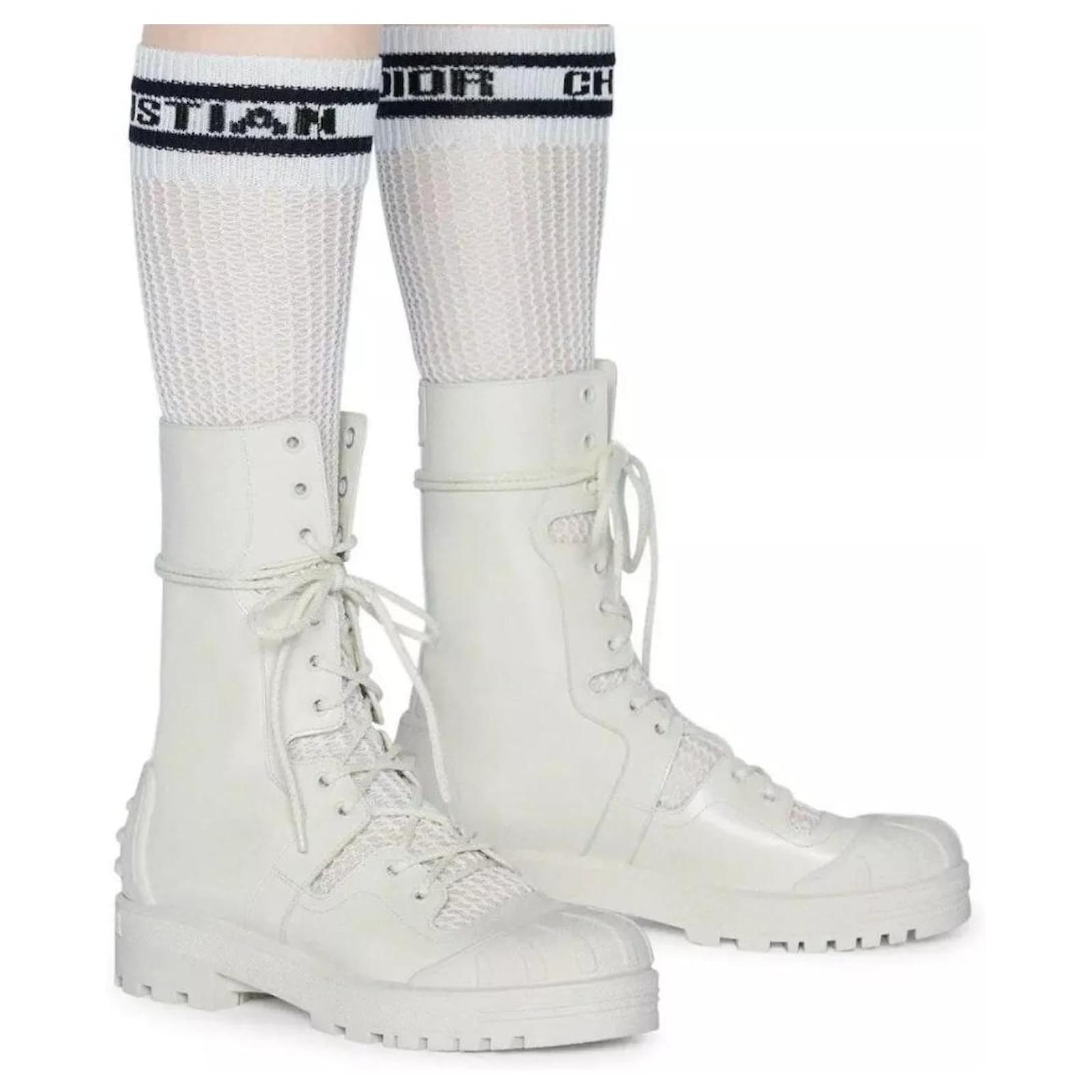 Dior white boots online