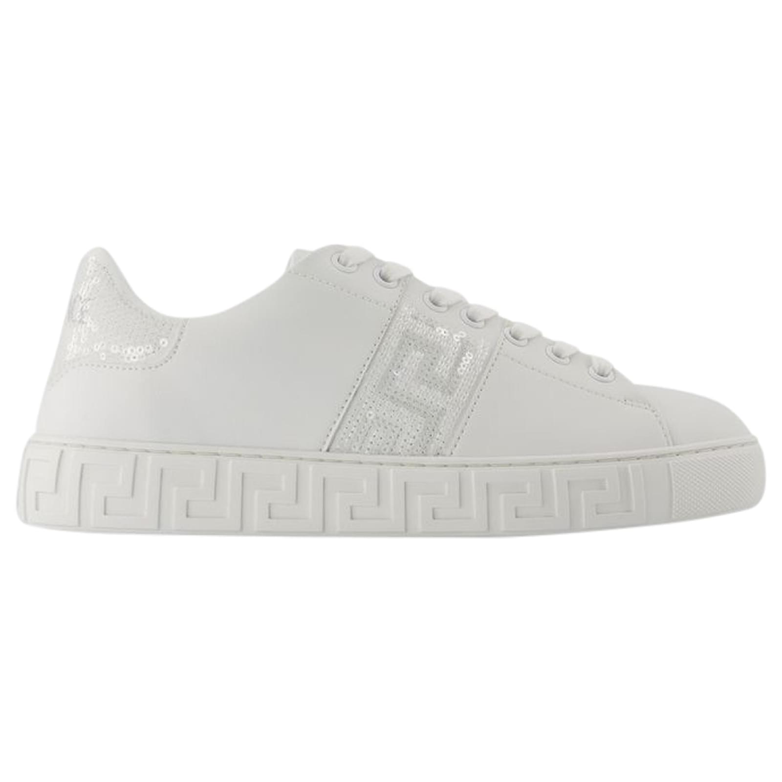 Sneakers - Versace - Cotton - White ref.1445482 - Joli Closet
