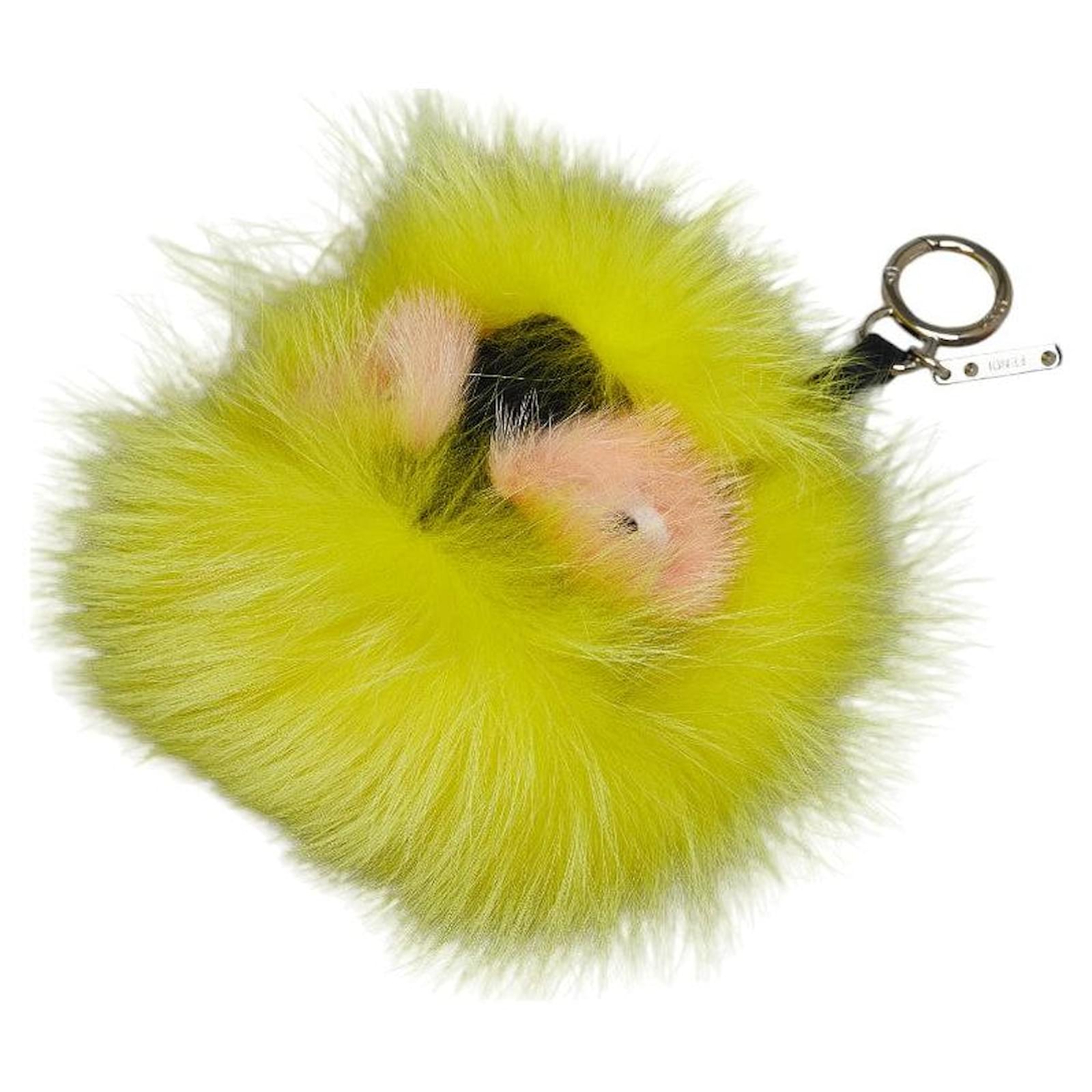 Fendi fluffy keychain hotsell