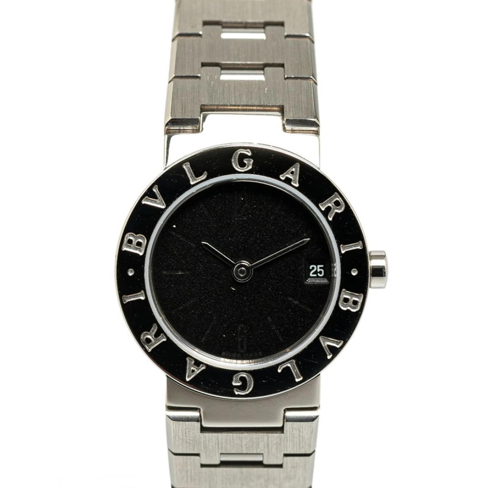 Bulgari Bvlgari Women's BB23 SS Quartz Black Dial Stainless Steel