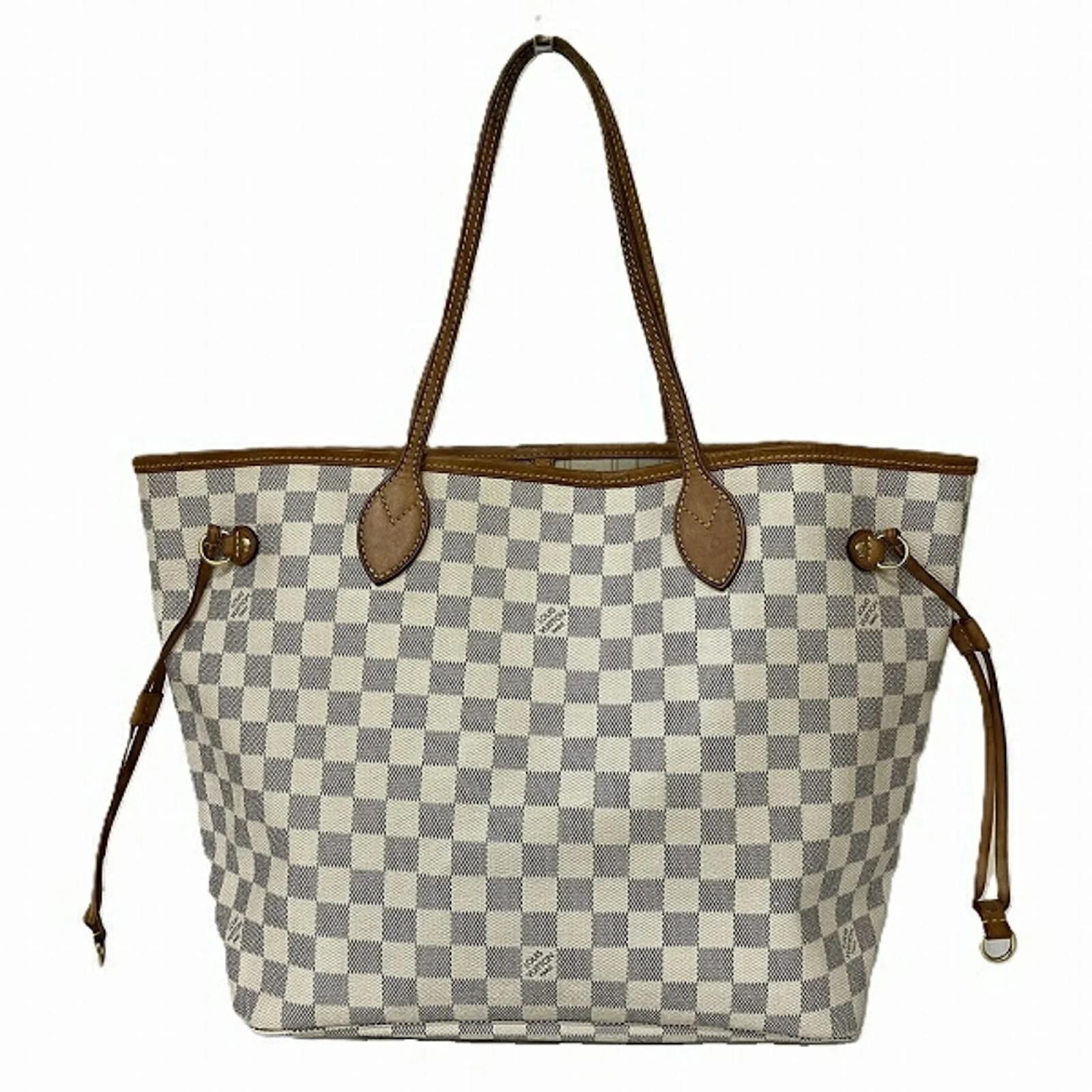 Louis Vuitton Damier Azur Neverfull MM Tote Bag Blau Leinwand ref.1446464 Joli Closet