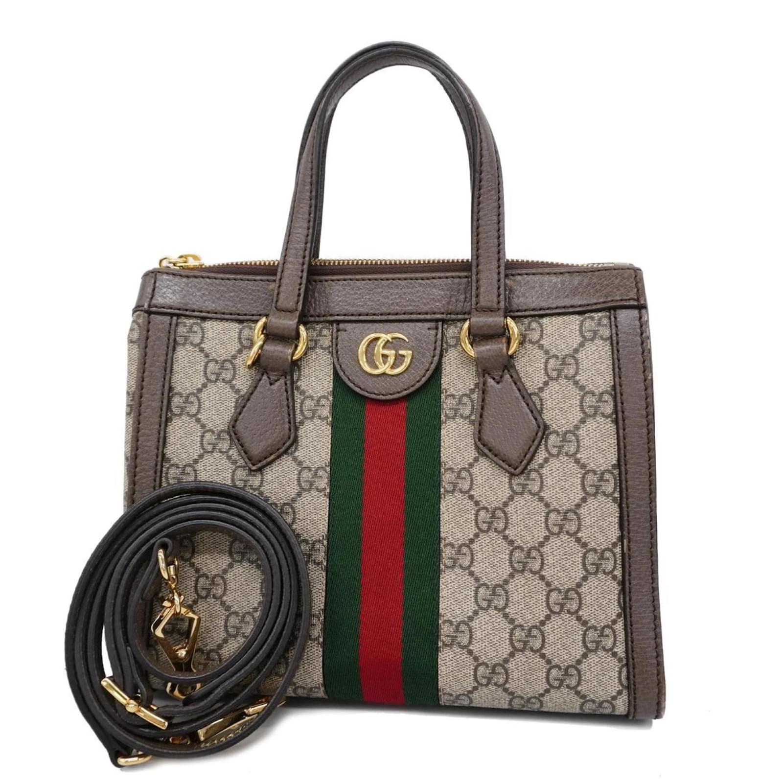 Gucci Ophidia 547551 Brown Leather Handbag for Women Plastic ref