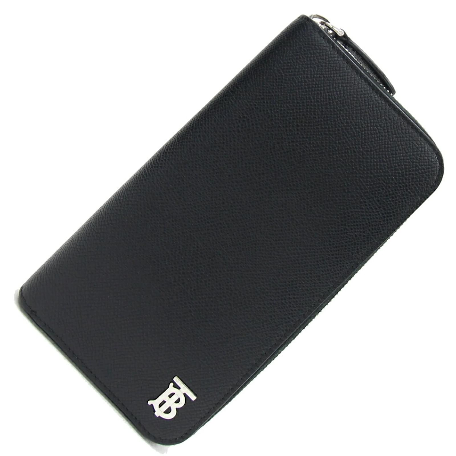 Burberry Black Leather Long Wallet for Men Joli Closet