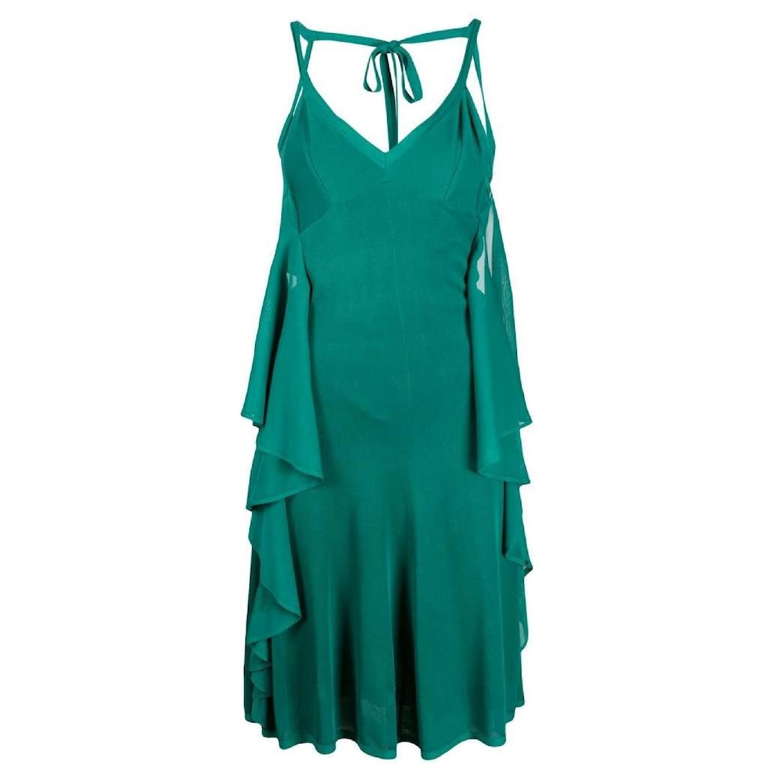 green emerald velvet dress The Chanel main image 1