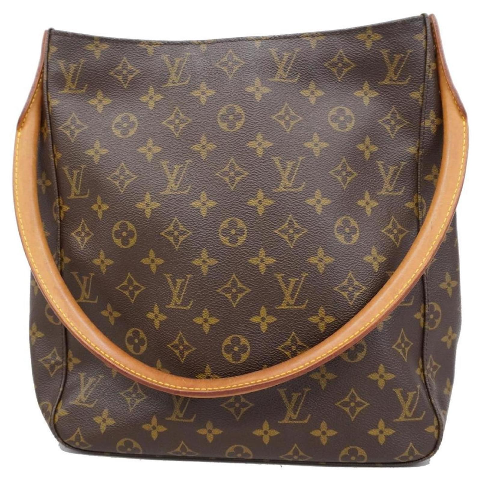 Louis Vuitton Monogram Looping GM Schultertasche Braun Lackleder 