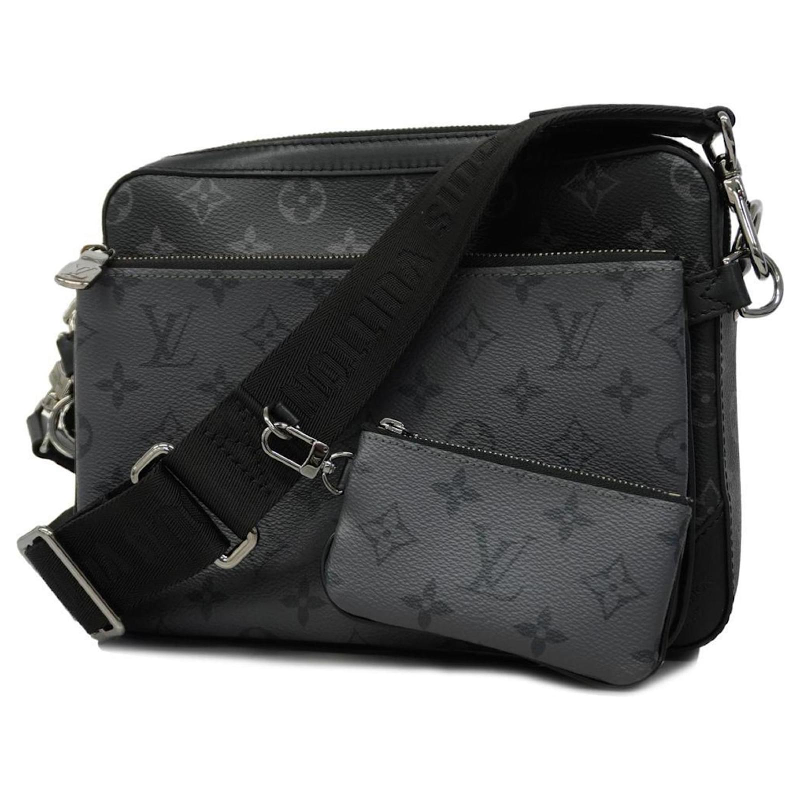 Louis Vuitton Monogram Eclipse Shoulder Bag for Men Brown Black