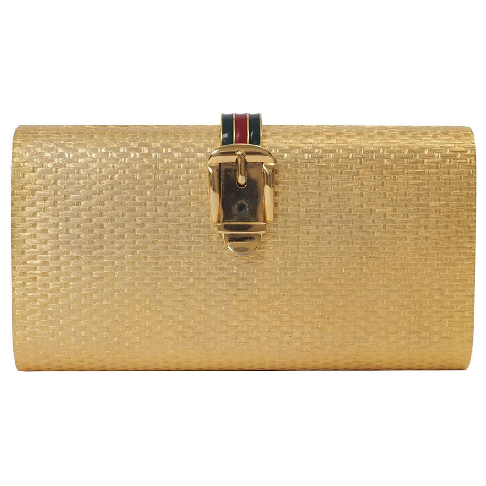 Gucci gold clutch sale