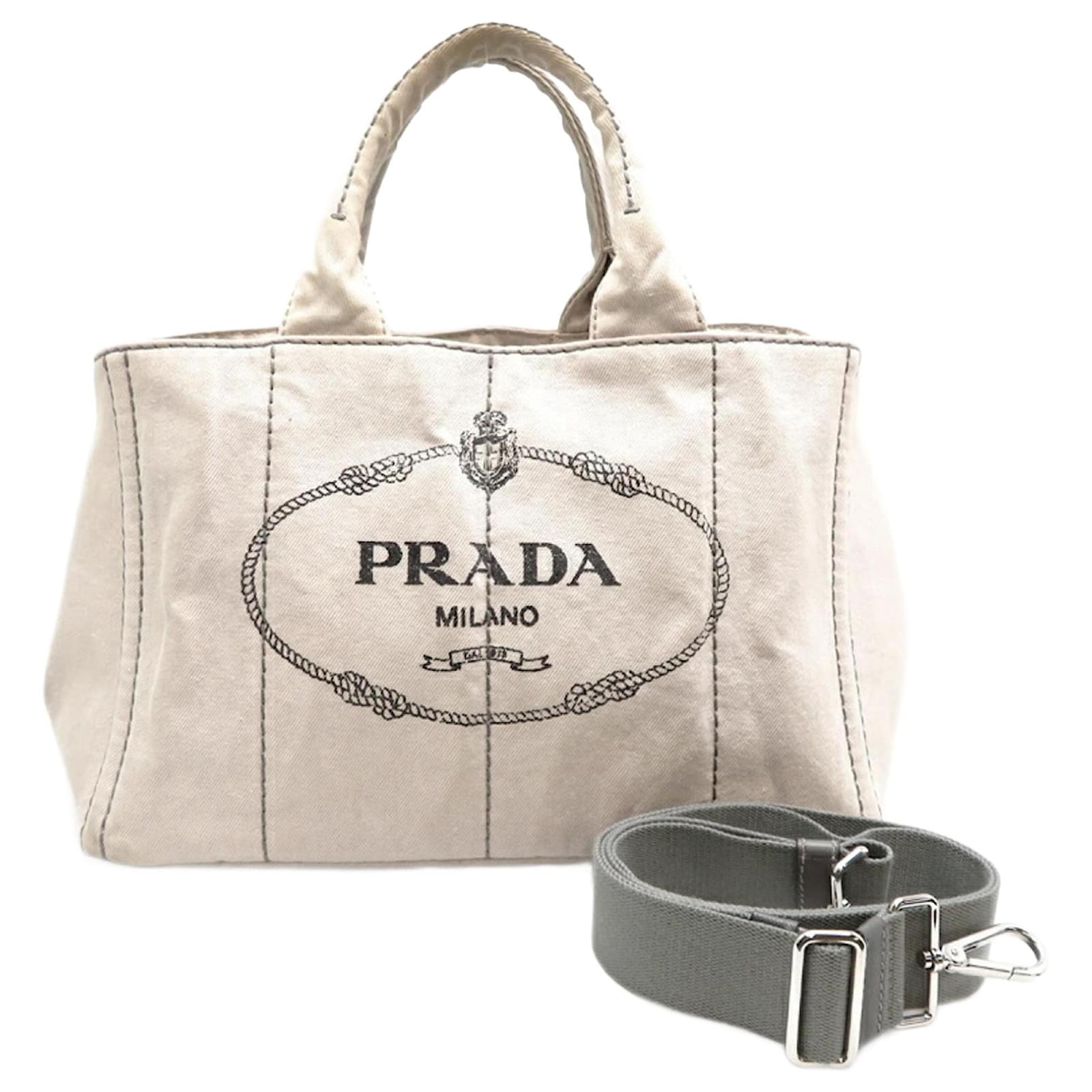 Prada canapa shopping bag sale