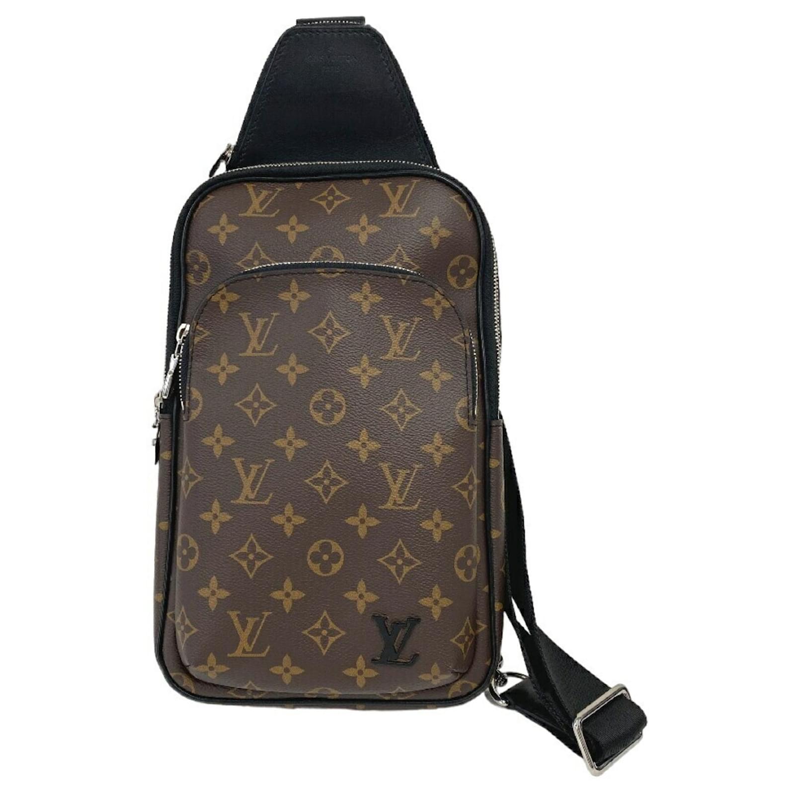 Louis Vuitton Avenue Sling Bag Brown Black Leather ref.1448633