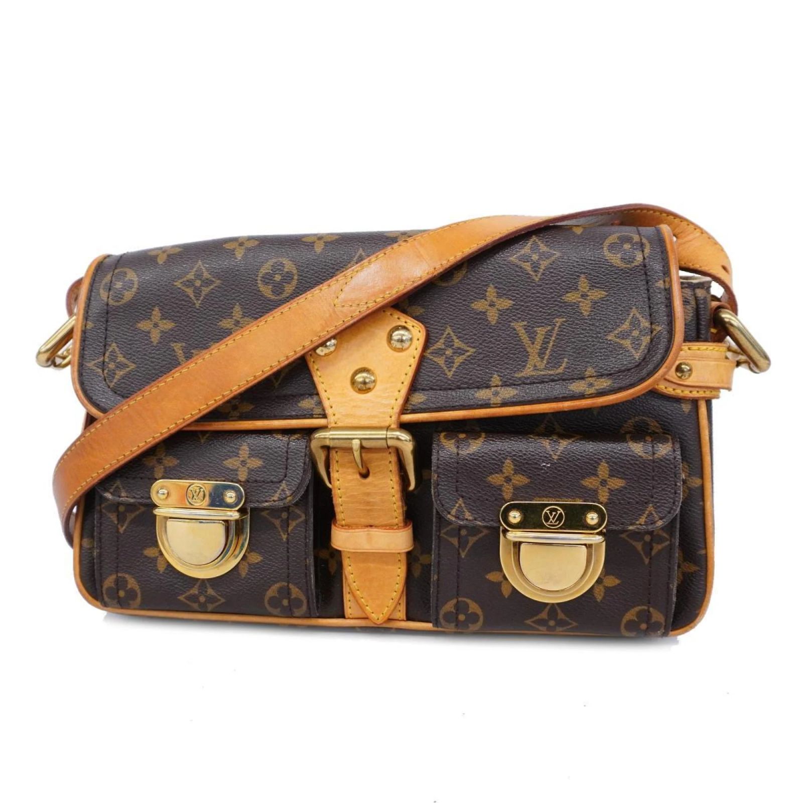 Louis Vuitton Monogram Hudson PM Schultertasche Braun ref.1448816 