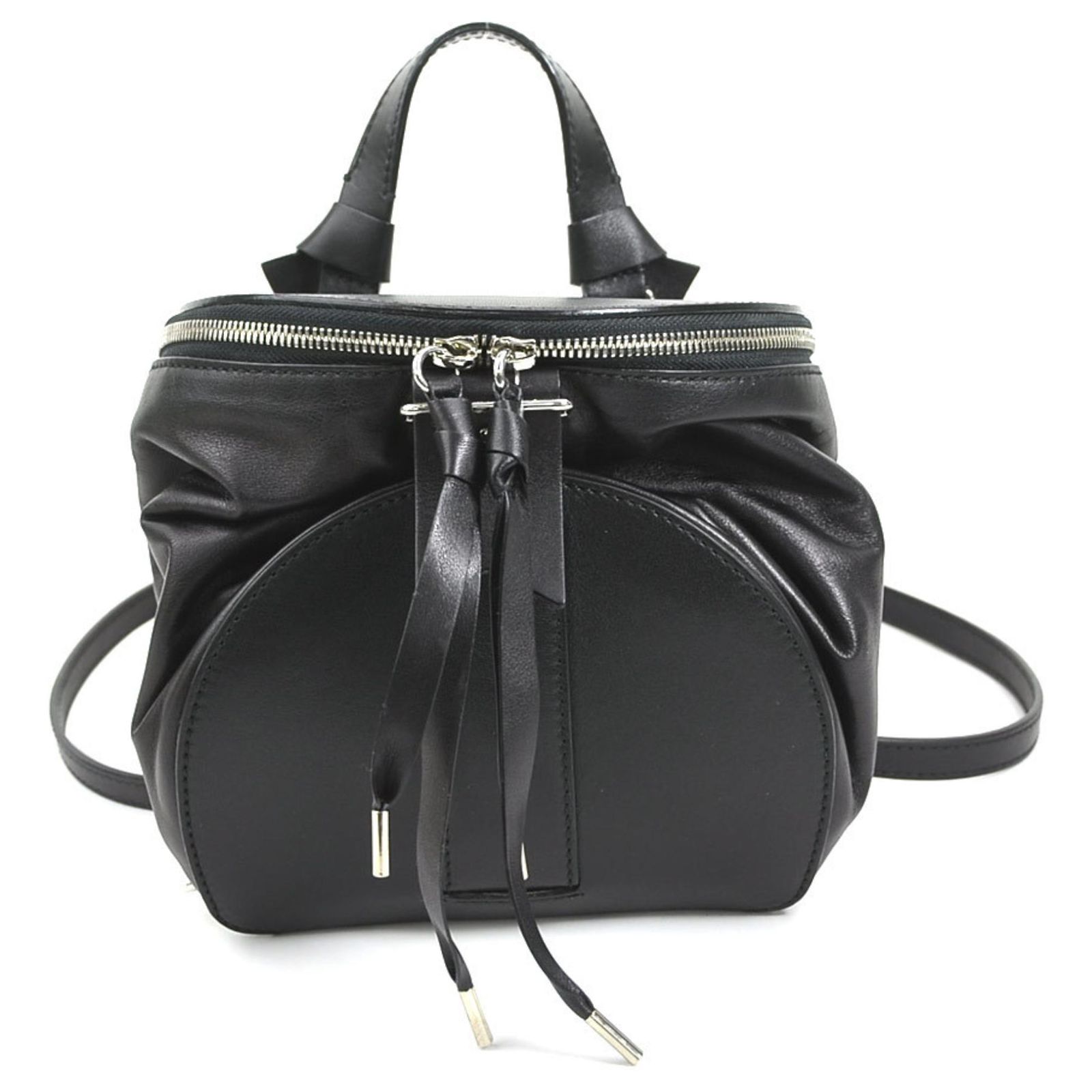 Bally Harryet SM backpack In Prune BALLY Shearling-trimmed leather backpack | NET-A-PORTER main image 3