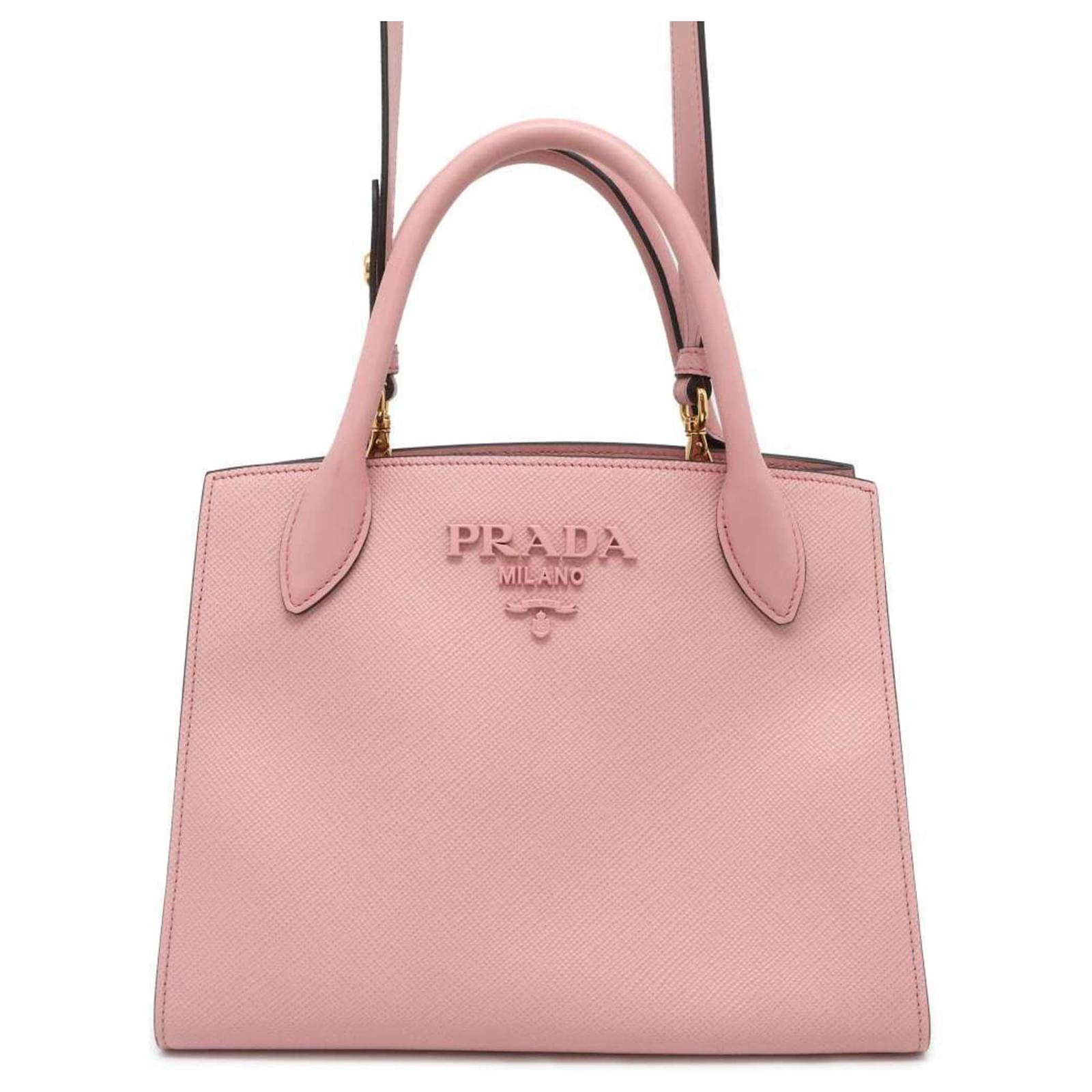 Prada Monochrome Leather Handbag Pink ref.1449006 - Joli Closet